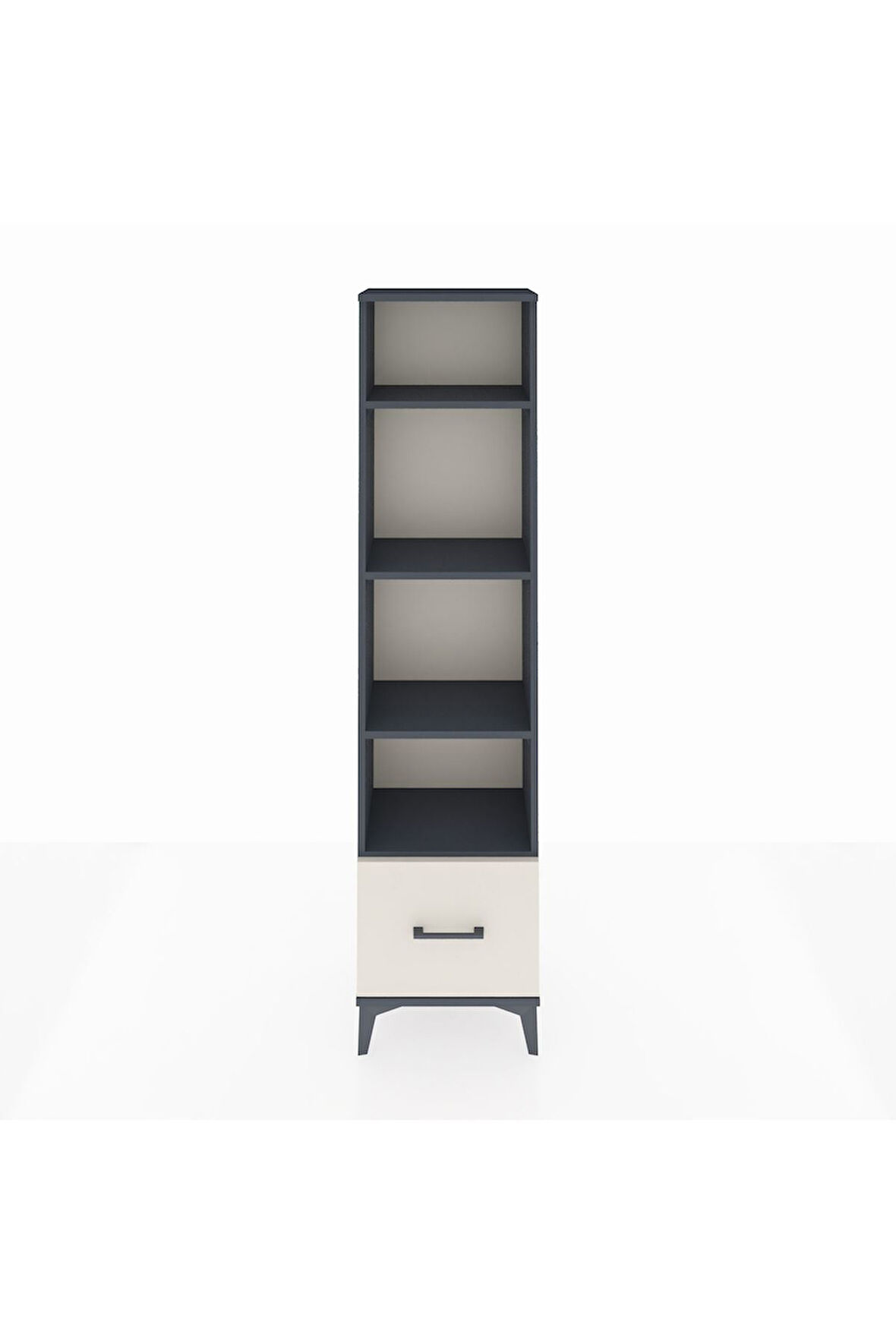 Arges Dolap 4 Raflı Tek Çekmeceli 44x30x182 Antrasit-Aytaşı