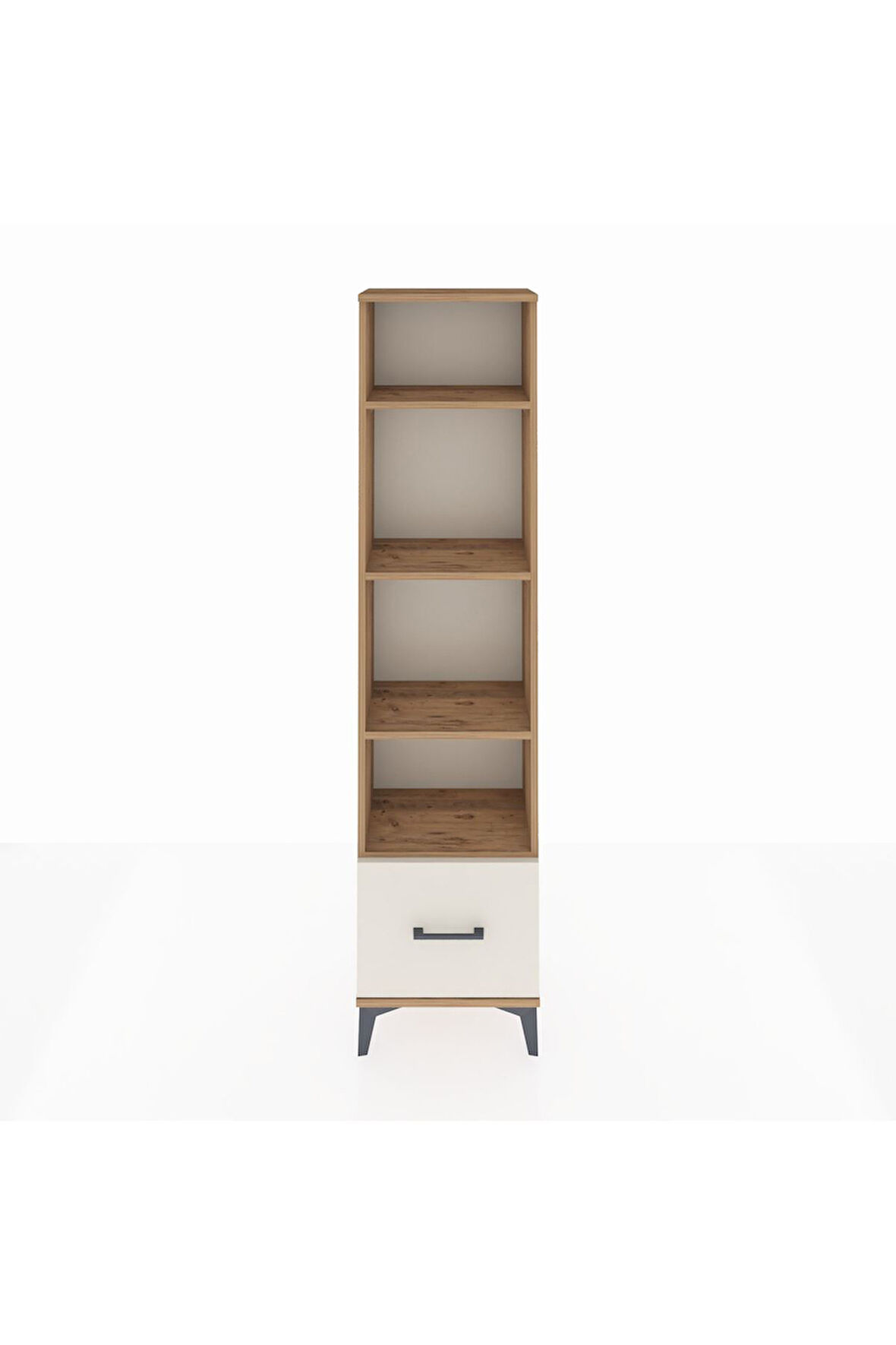 Arges Dolap 4 Raflı Tek Çekmeceli 44x30x182 Çam-Aytaşı