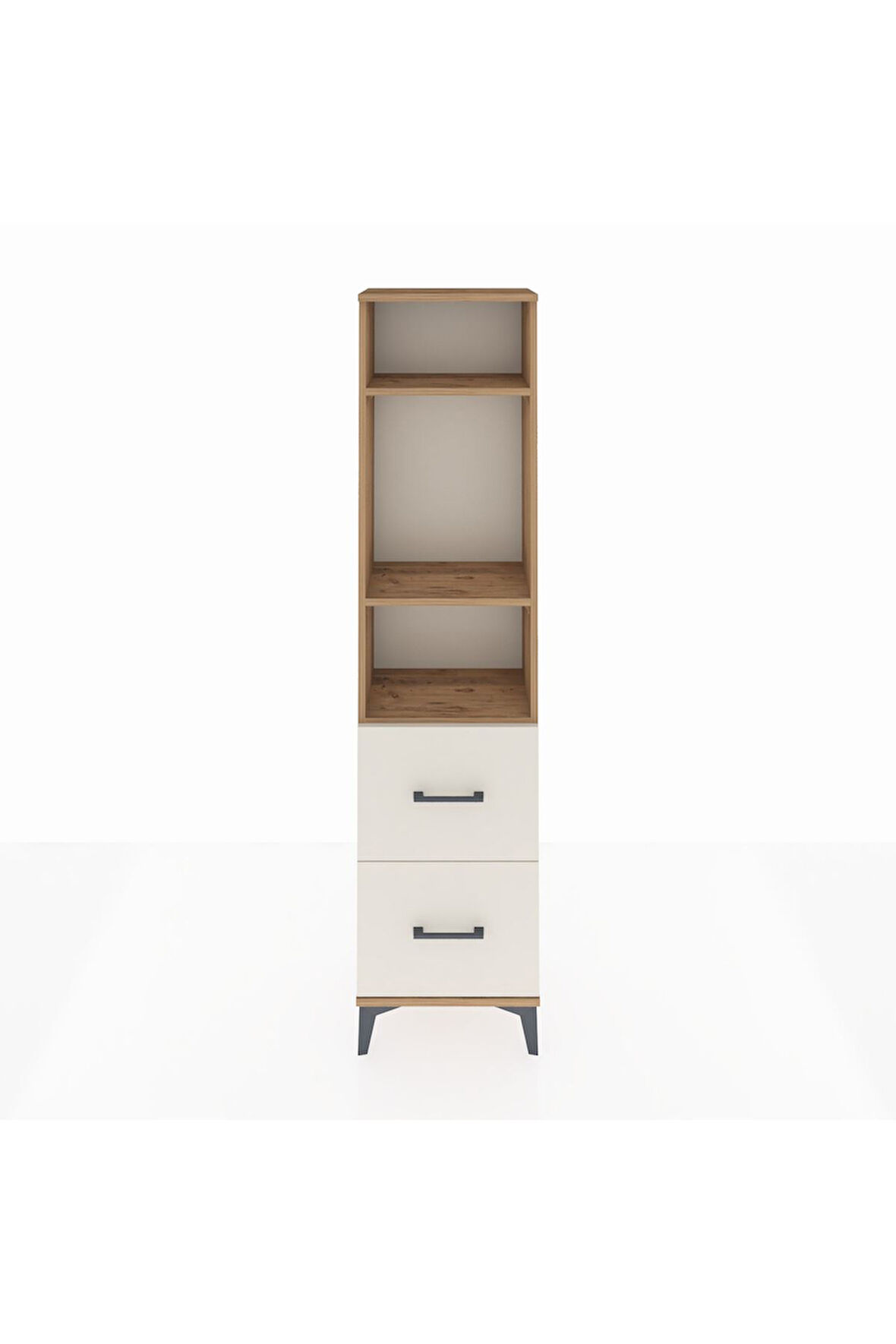 Arges Dolap 3 Raflı 2 Çekmeceli 44x30x182 Çam-Aytaşı