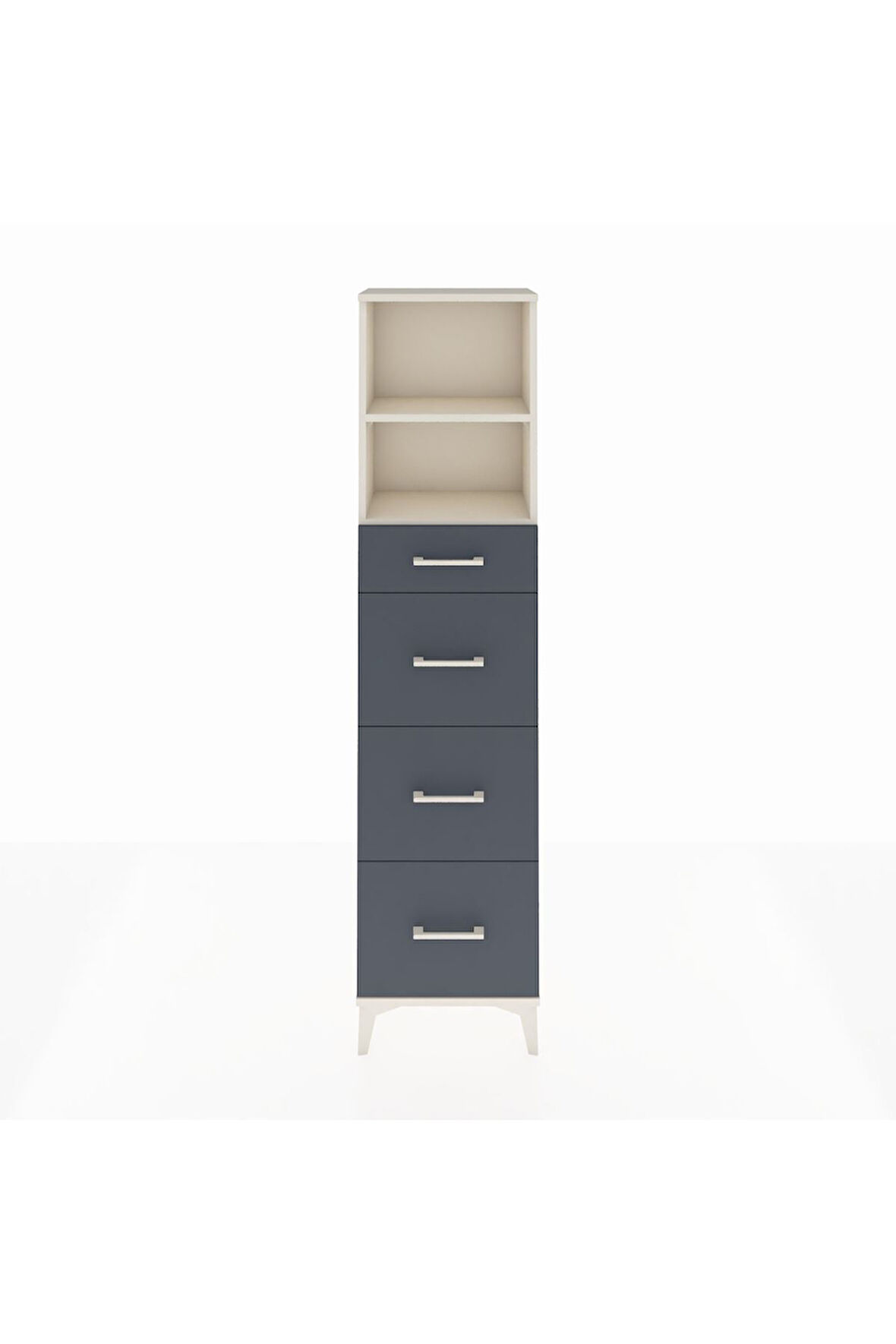 Arges Dolap 2 Raflı 4 Çekmeceli 44x30x182 Aytaşı-Antrasit