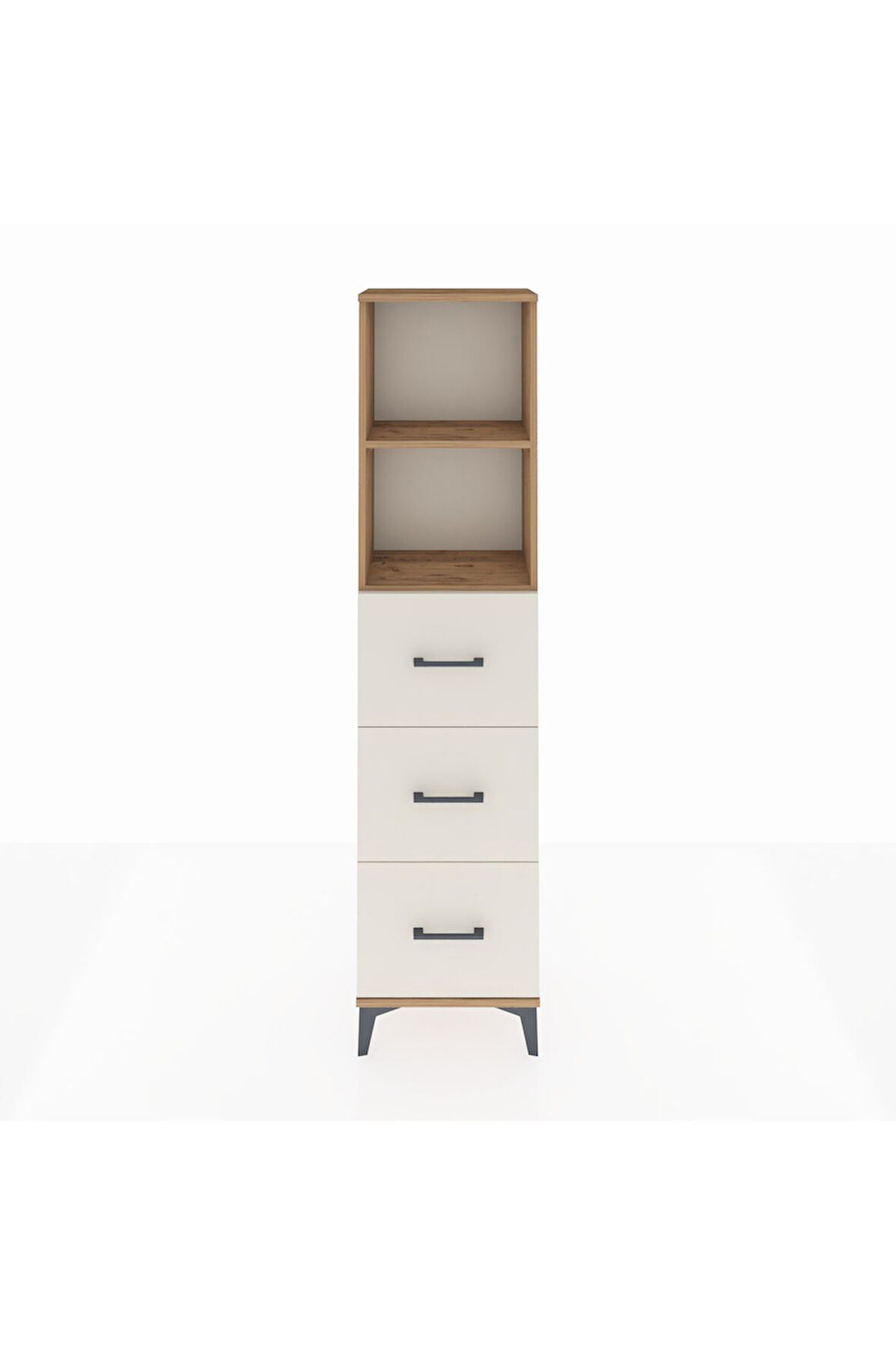 Arges Dolap 2 Raflı 3 Çekmeceli 44x30x182 Çam-Aytaşı