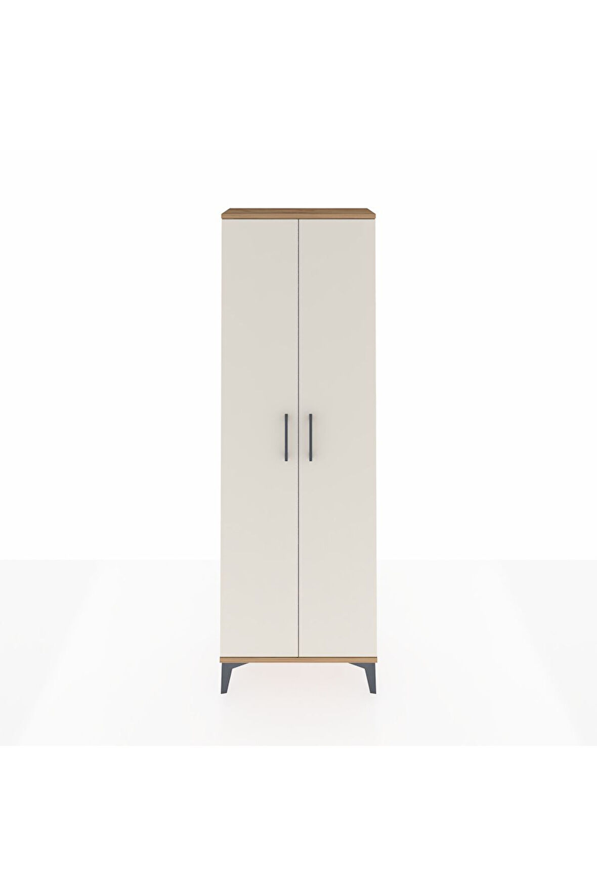Arges Dolap Tek Raflı 2 Kapaklı Tek Askılı 60x30x182 Çam-Aytaşı