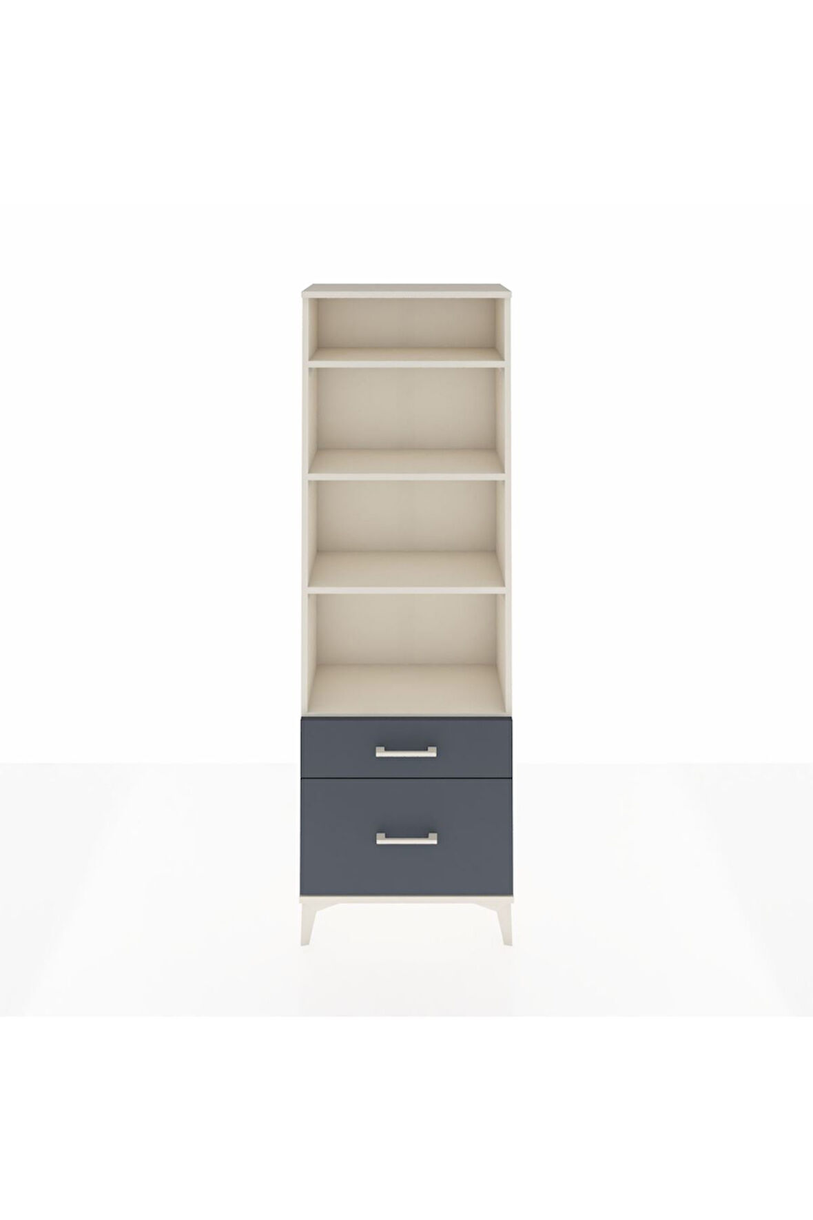 Arges Dolap 4 Raflı 2 Çekmeceli 60x30x182 Aytaşı-Antrasit