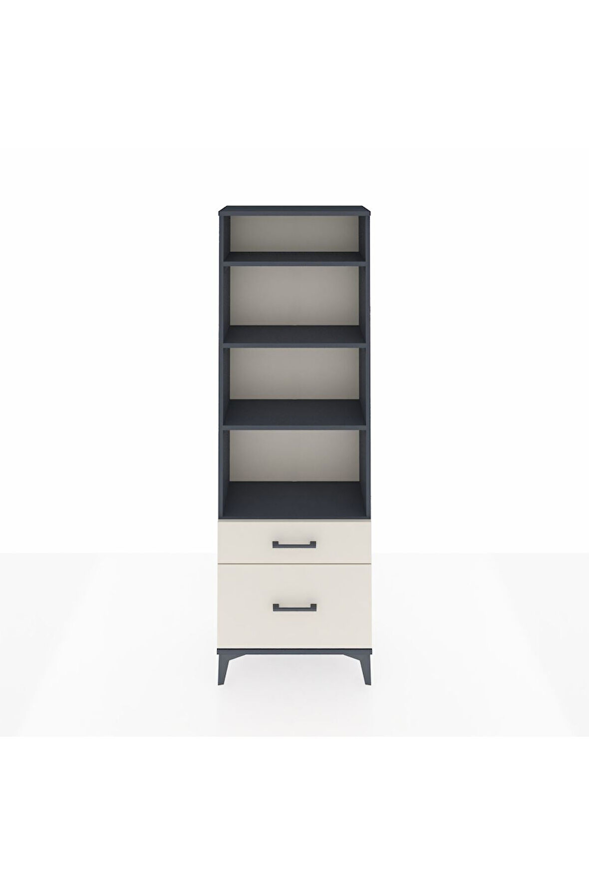 Arges Dolap 4 Raflı 2 Çekmeceli 60x30x182 Antrasit-Aytaşı