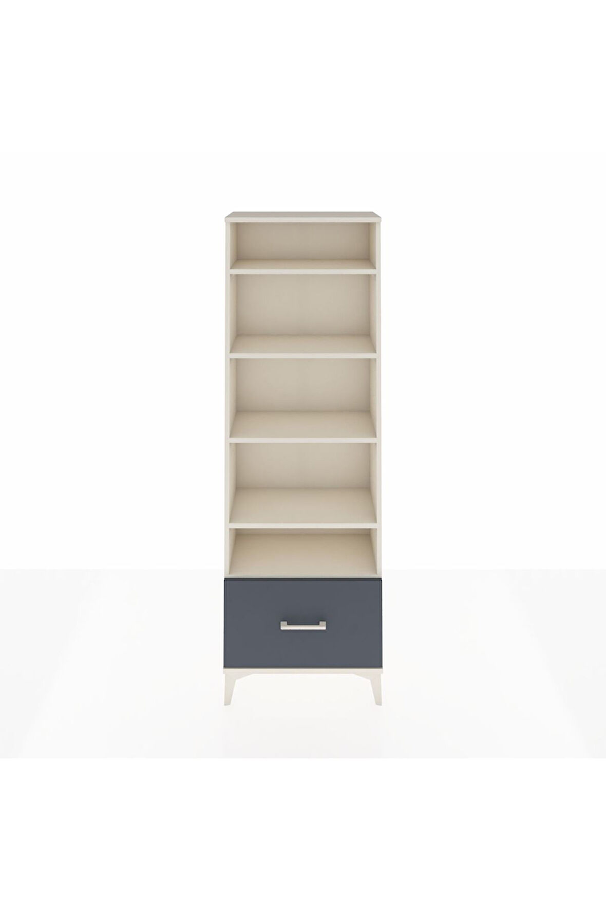 Arges Dolap 5 Raflı Tek Çekmeceli 60x30x182 Aytaşı-Antrasit