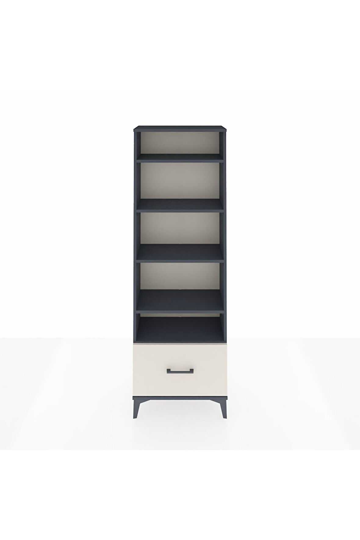 Arges Dolap 5 Raflı Tek Çekmeceli 60x30x182 Antrasit-Aytaşı
