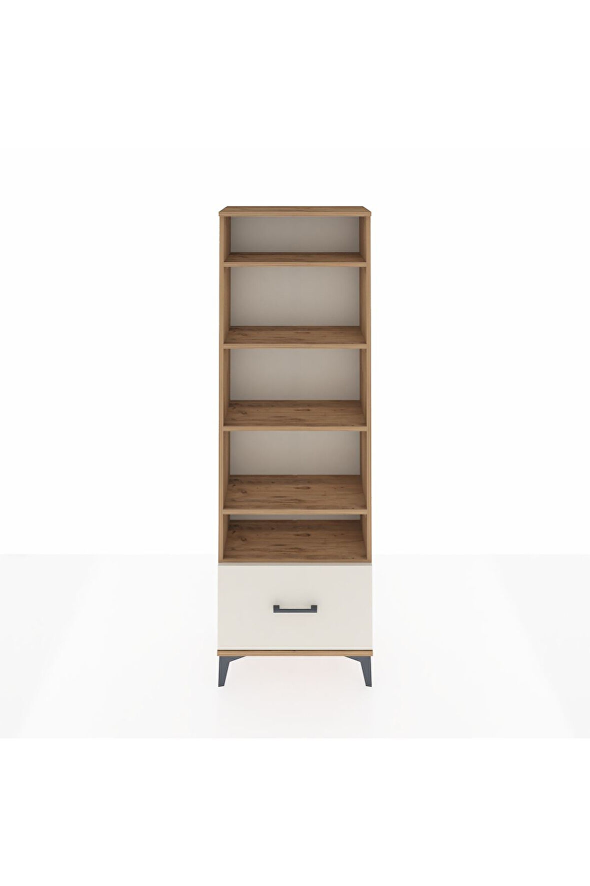 Arges Dolap 5 Raflı Tek Çekmeceli 60x30x182 Çam-Aytaşı