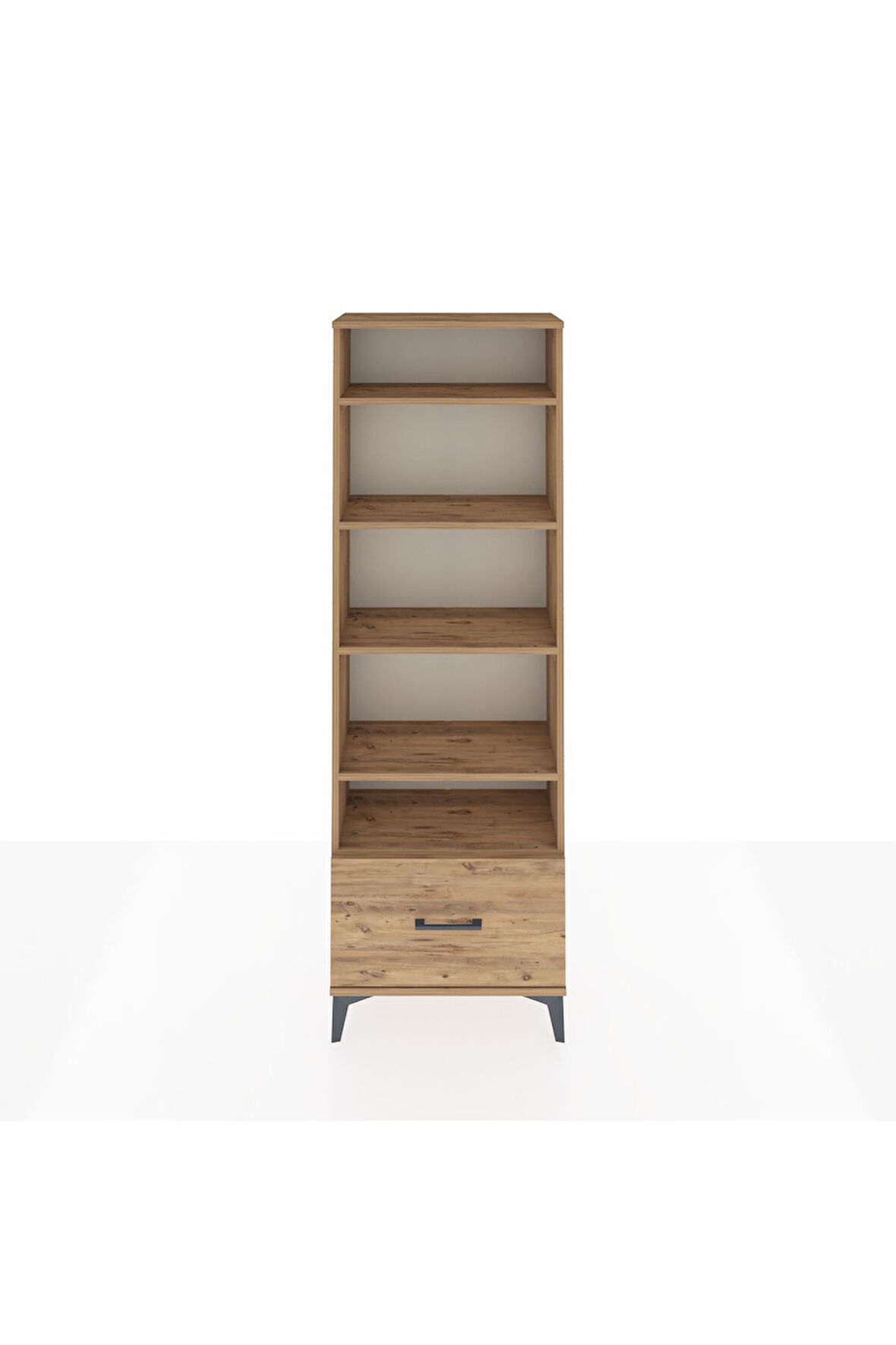 Arges Dolap 5 Raflı Tek Çekmeceli 60x30x182 Çam-Çam