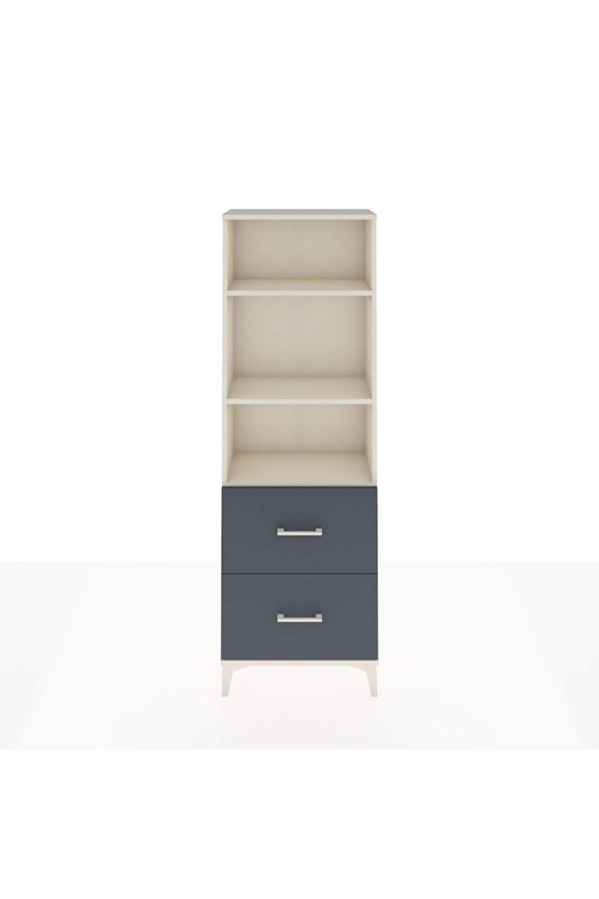 Arges Dolap 3 Raflı 2 Çekmeceli 60x30x182 Aytaşı-Antrasit