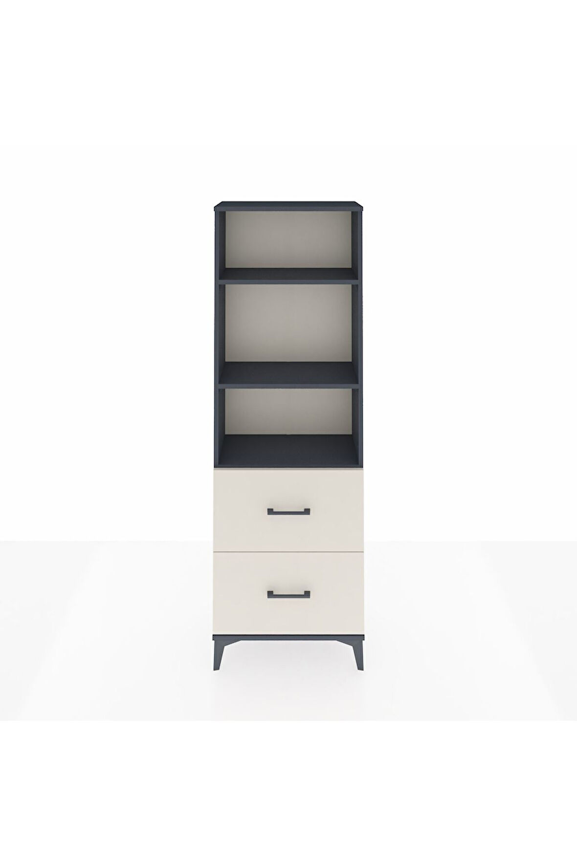 Arges Dolap 3 Raflı 2 Çekmeceli 60x30x182 Antrasit-Aytaşı