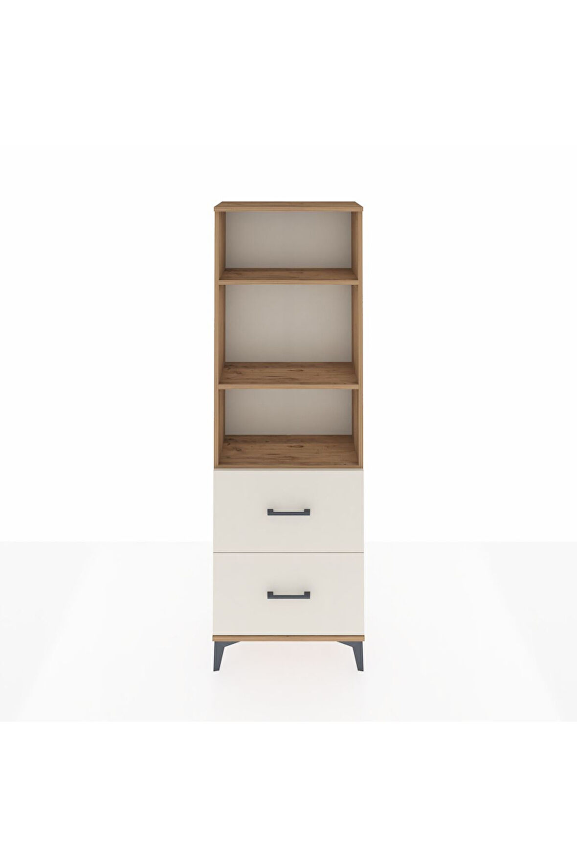 Arges Dolap 3 Raflı 2 Çekmeceli 60x30x182 Çam-Aytaşı