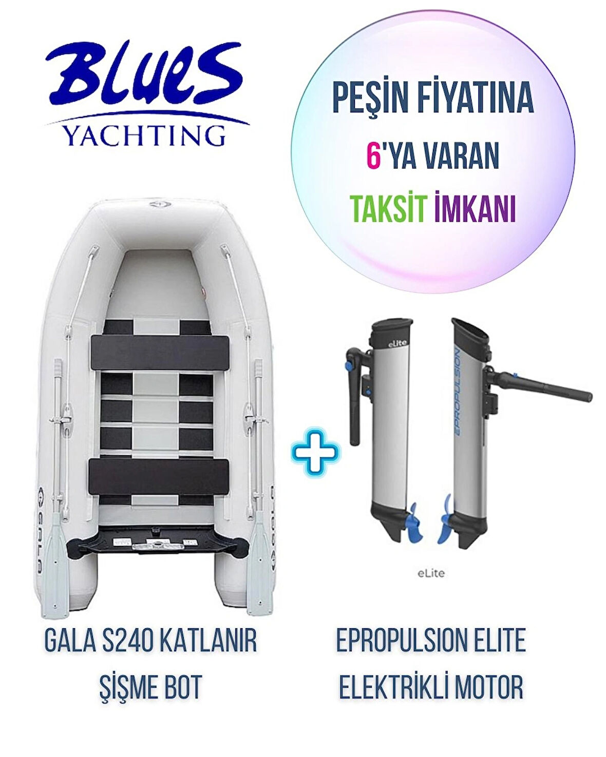 GALA S240 IZGARA TABANLI KATLANABİLİR ŞİŞME PVC BOT + ELITE