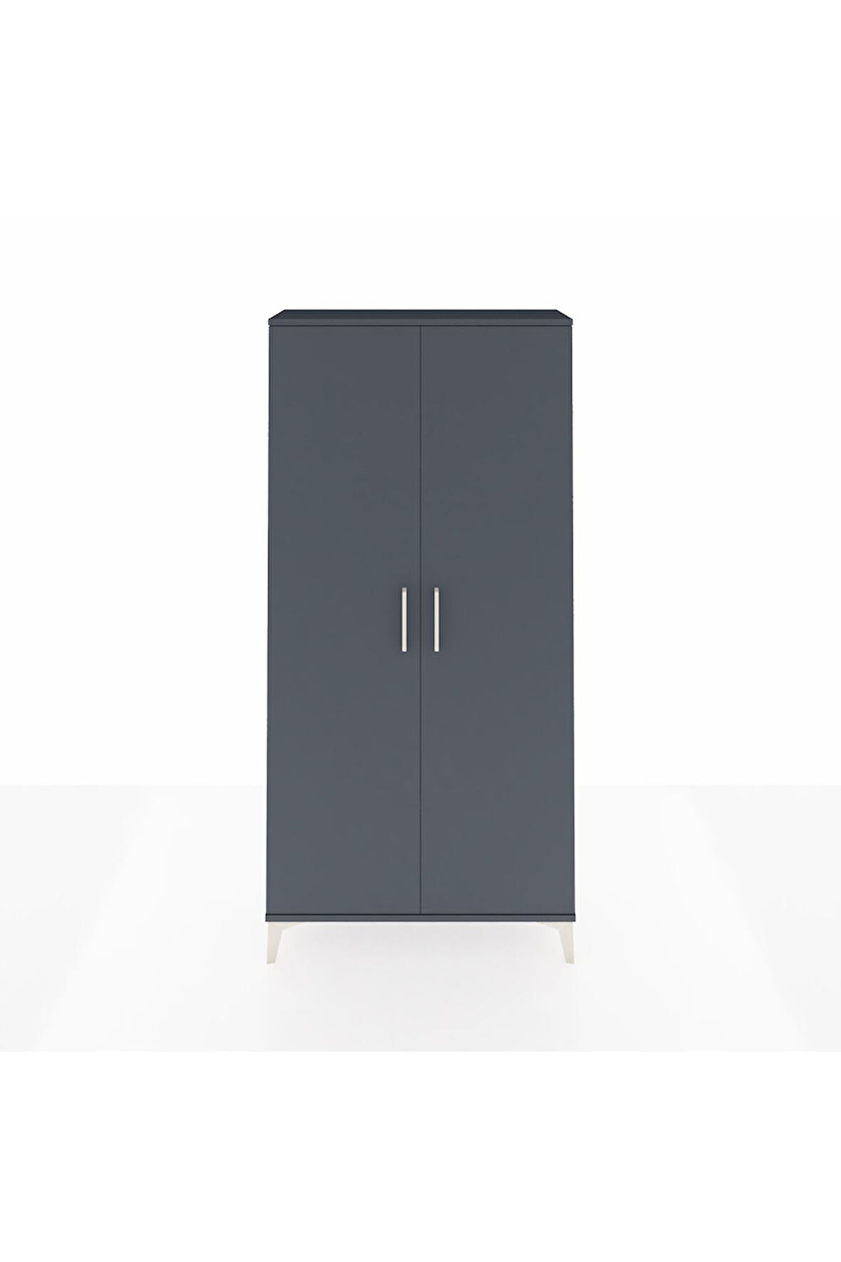 Arges Dolap 4 Raflı 2 Kapaklı 88x30x182 Antrasit-Antrasit
