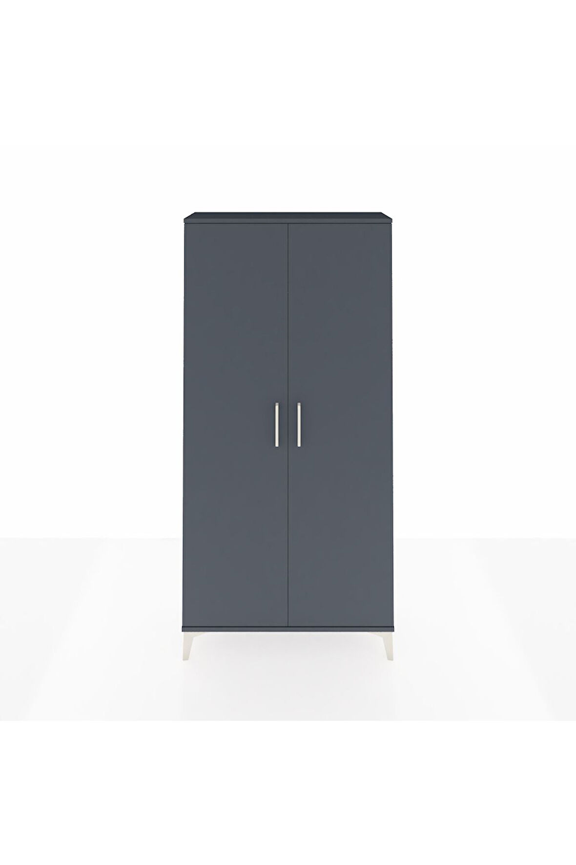 Arges Dolap 2 Kapaklı Tek Askılı 88x30x182 Antrasit-Antrasit