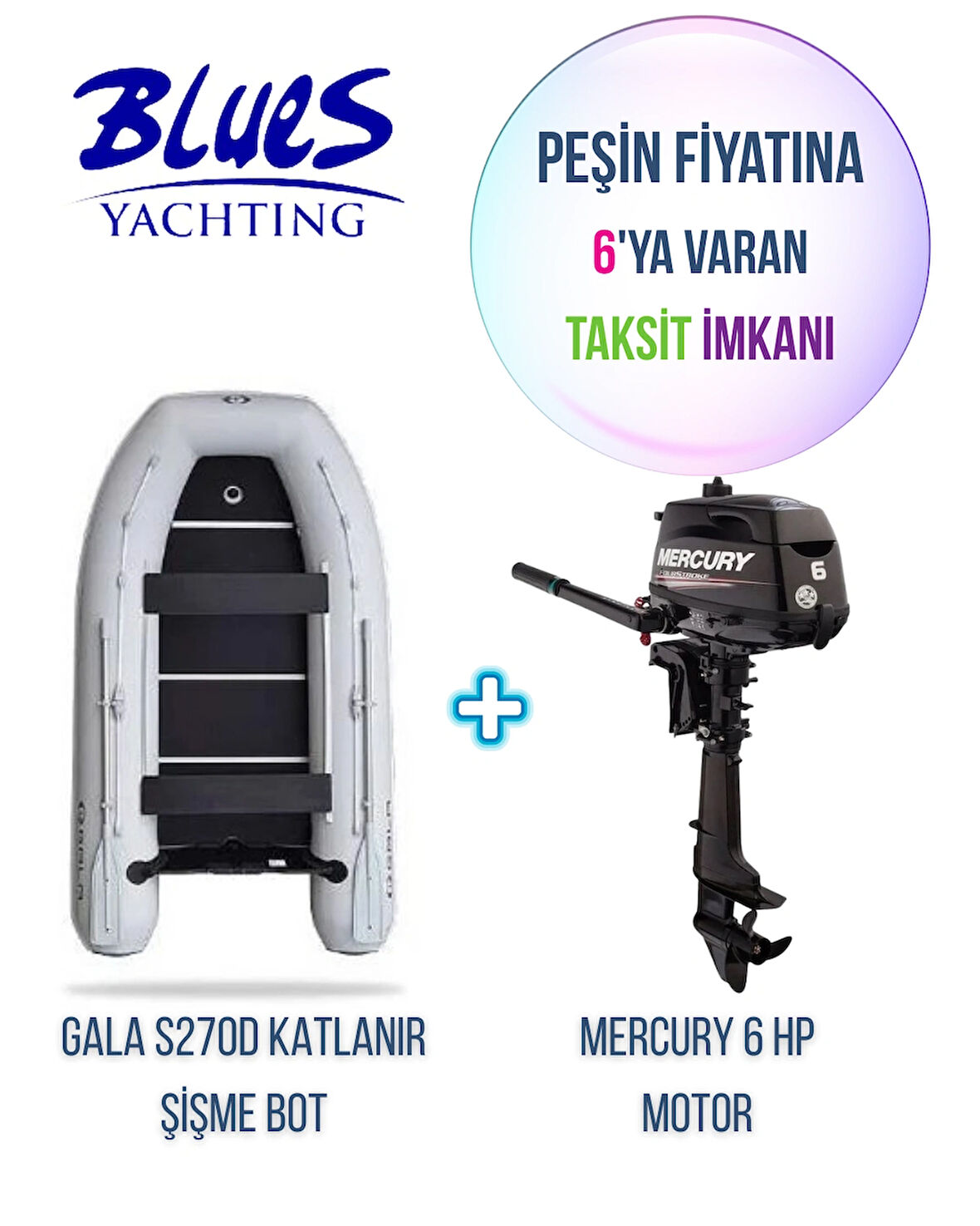 GALA S270D AHŞAP TABANLI + MERCURY 6HP