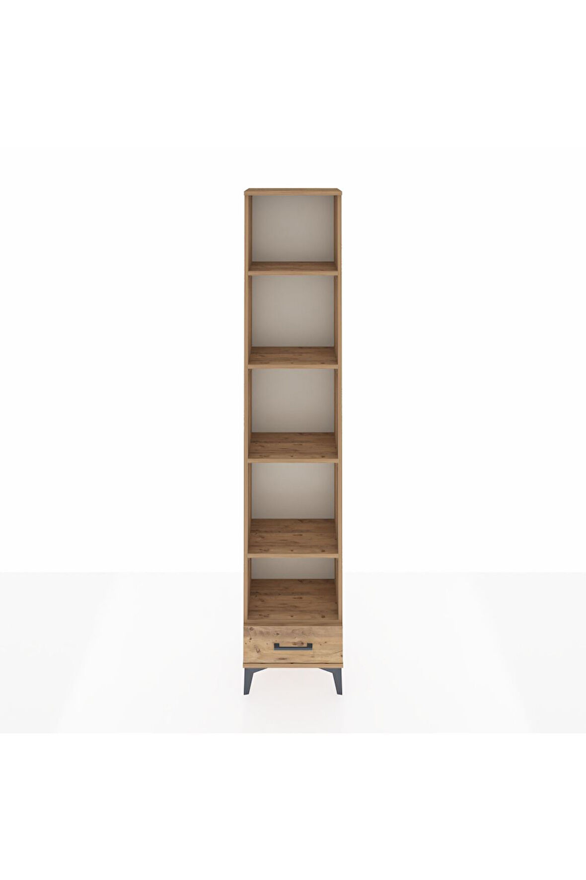 Arges Dolap 5 Raflı Tek Çekmeceli 44x30x221 Çam-Çam