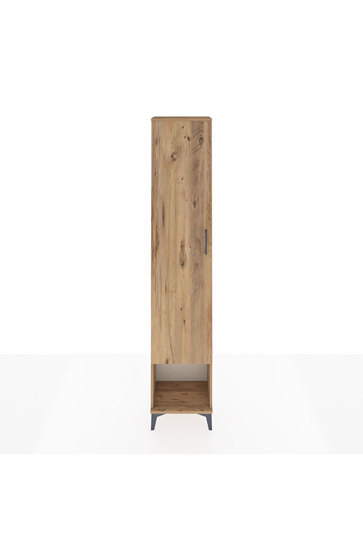 Arges Dolap 2 Raflı Tek Kapaklı Tek Askılı 44x30x221 Çam-Çam