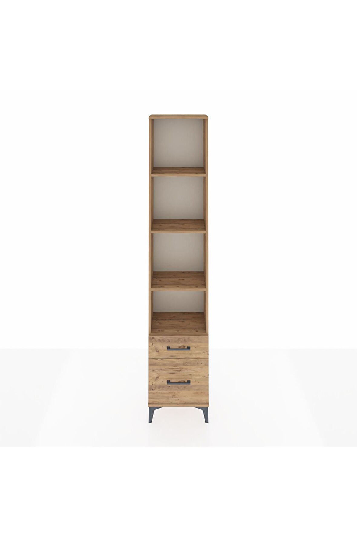 Arges Dolap 4 Raflı 2 Çekmeceli 44x30x221 Çam-Çam