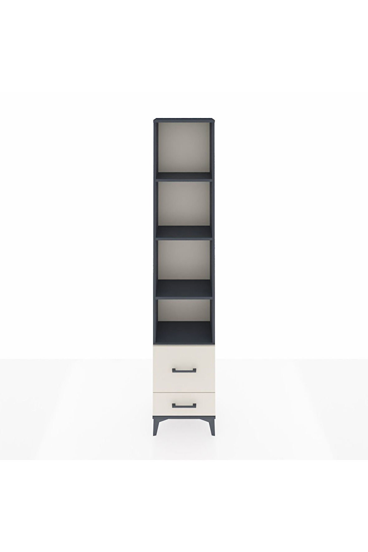 Arges Dolap 4 Raflı 2 Çekmeceli 44x30x221 Antrasit-Aytaşı