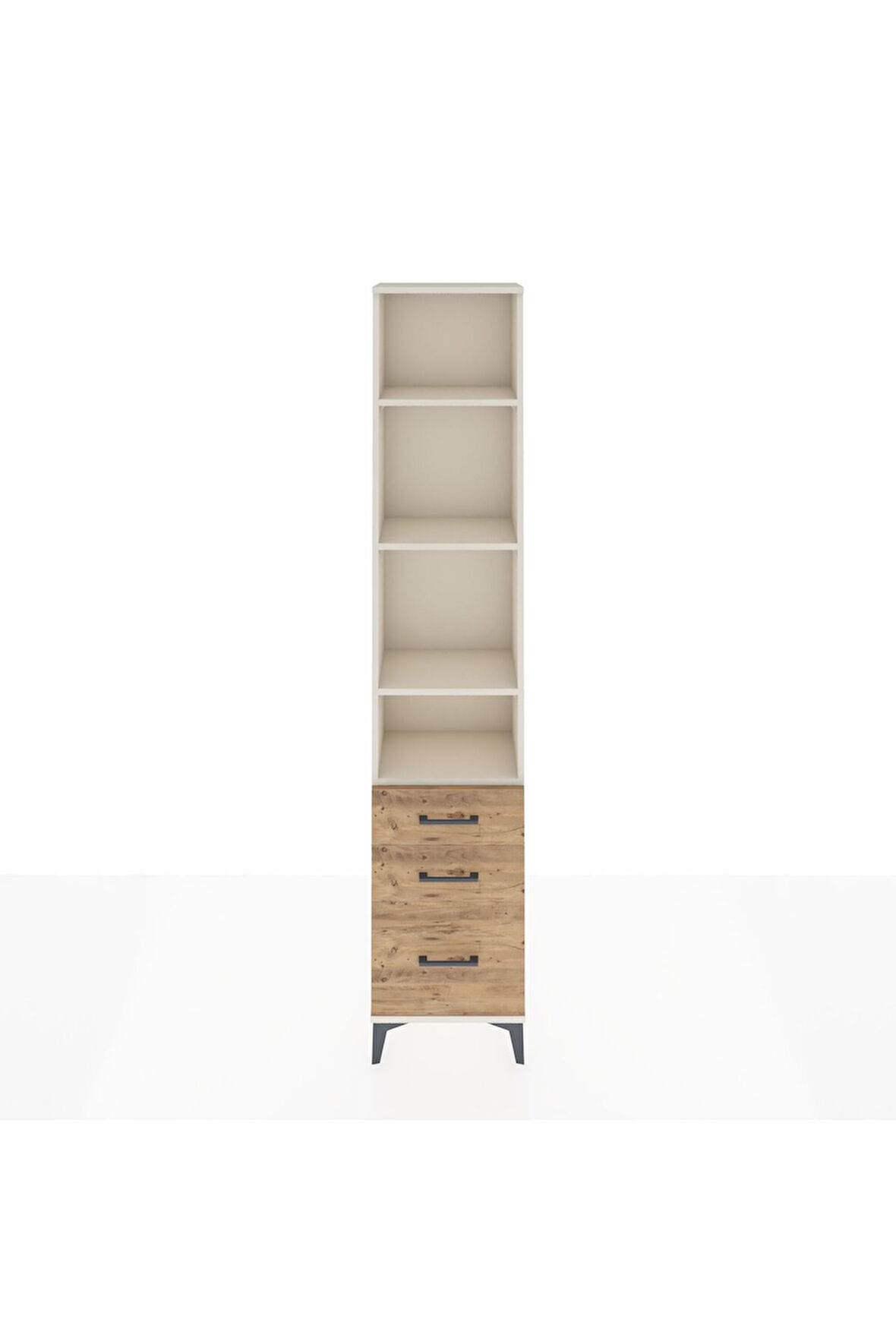 Arges Dolap 4 Raflı 3 Çekmeceli 44x30x221 Aytaşı-Çam
