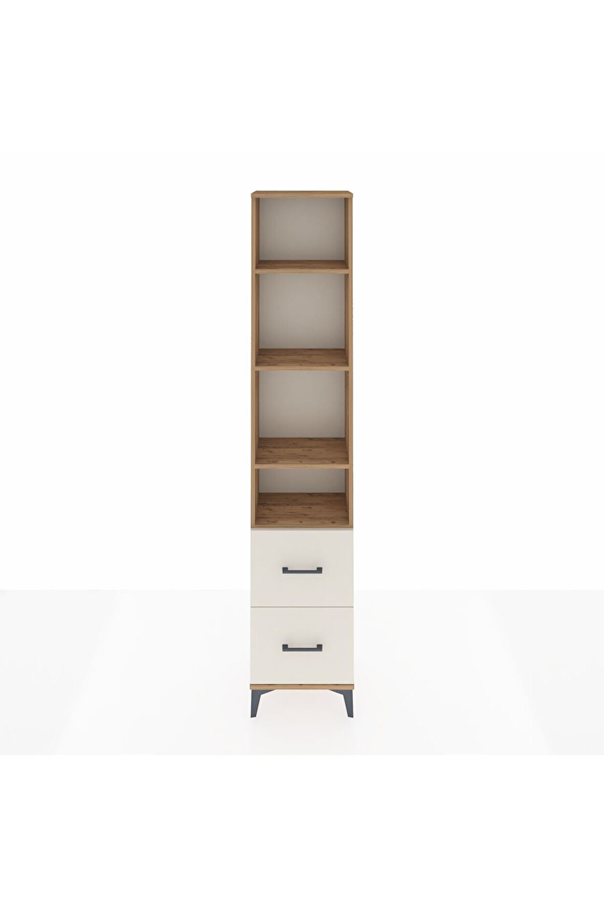 Arges Dolap 4 Raflı 2 Çekmeceli 44x30x221 Çam-Aytaşı