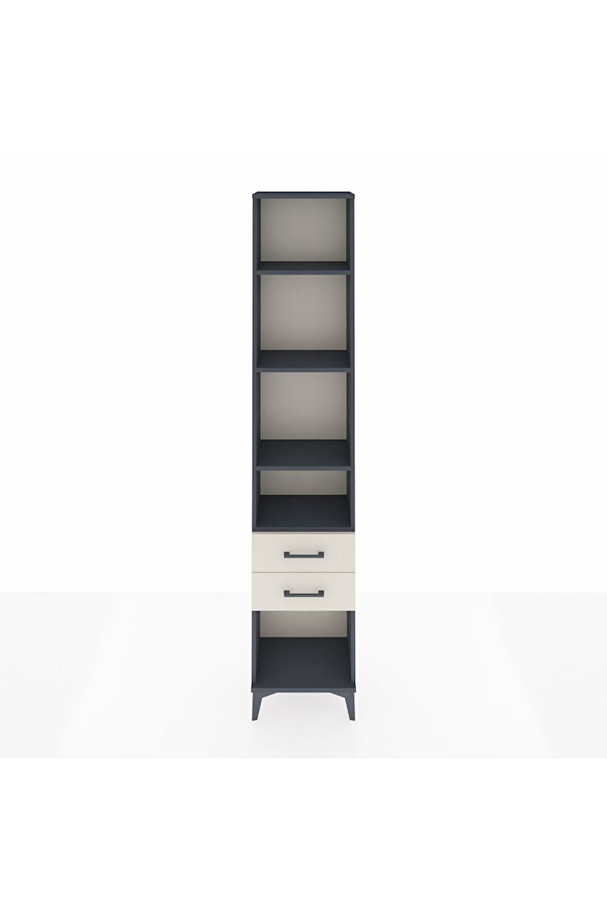 Arges Dolap 4 Raflı 2 Çekmeceli 44x30x221 Antrasit-Aytaşı