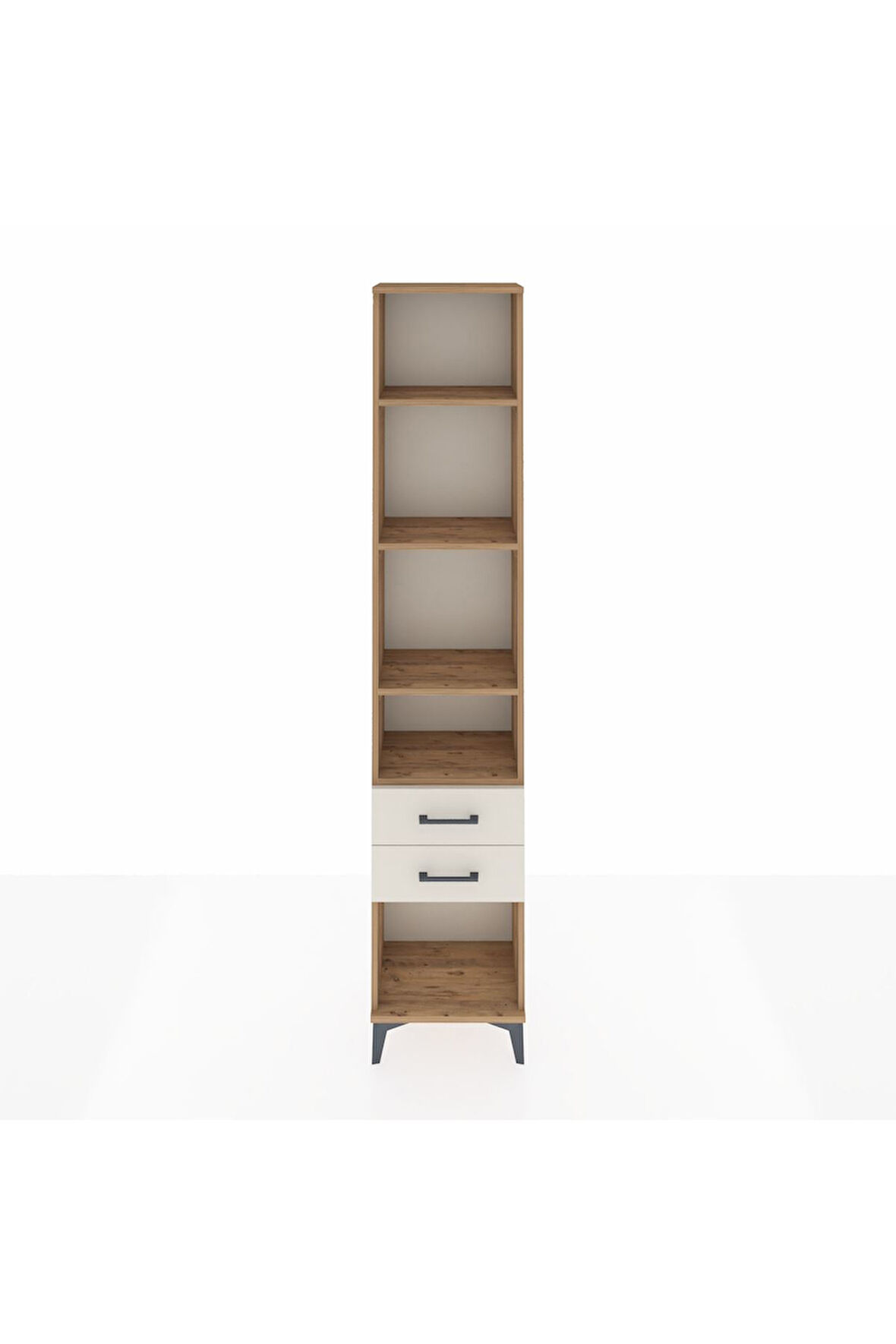 Arges Dolap 4 Raflı 2 Çekmeceli 44x30x221 Çam-Aytaşı