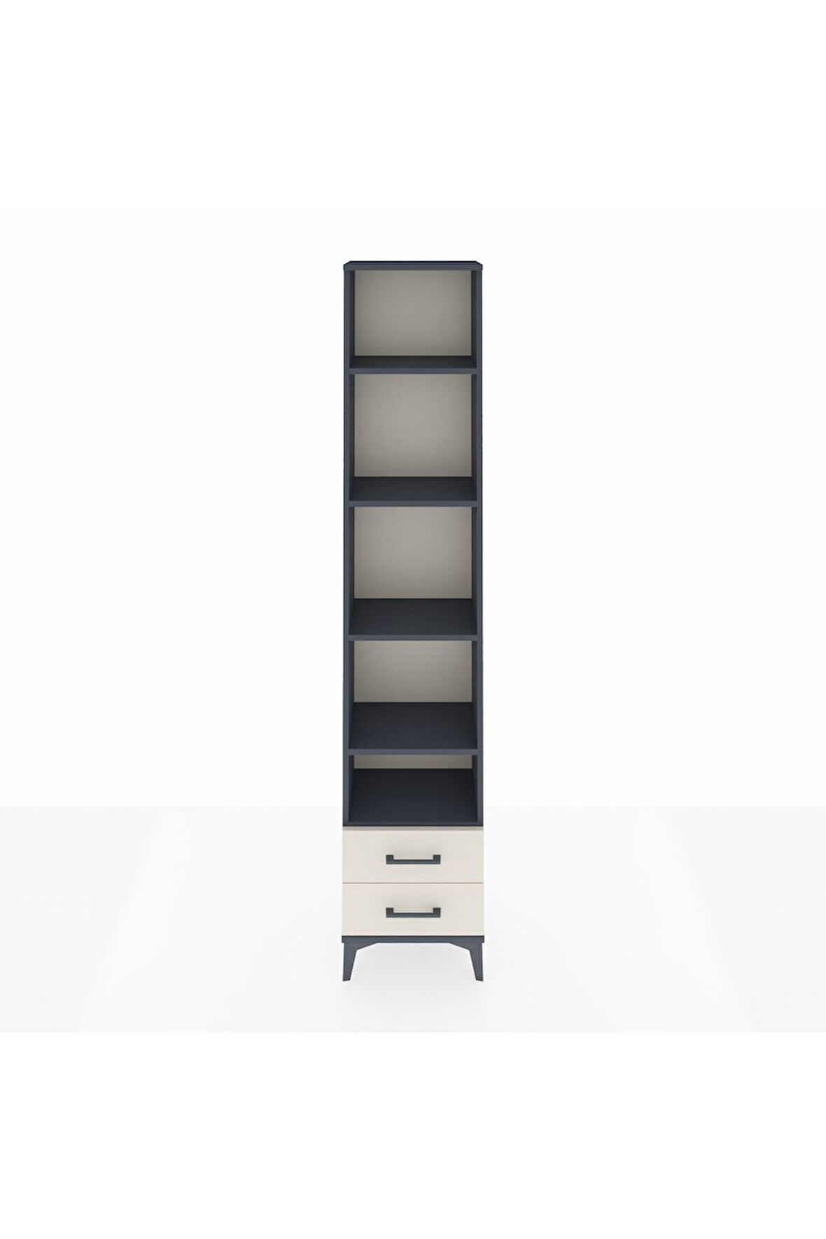 Arges Dolap 5 Raflı 2 Çekmeceli 44x30x221 Antrasit-Aytaşı