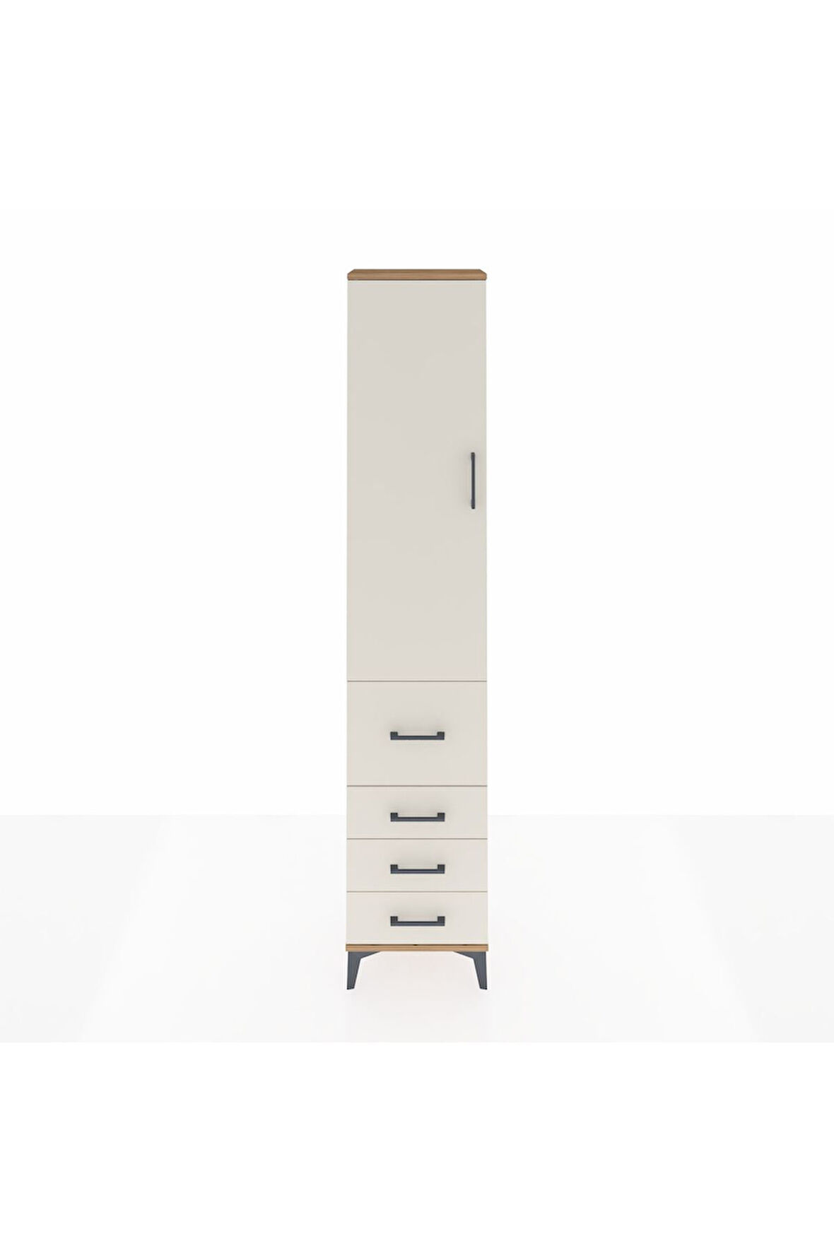 Arges Dolap 2 Raflı 4 Çekmeceli Tek Askılı 44x30x221 Çam-Aytaşı