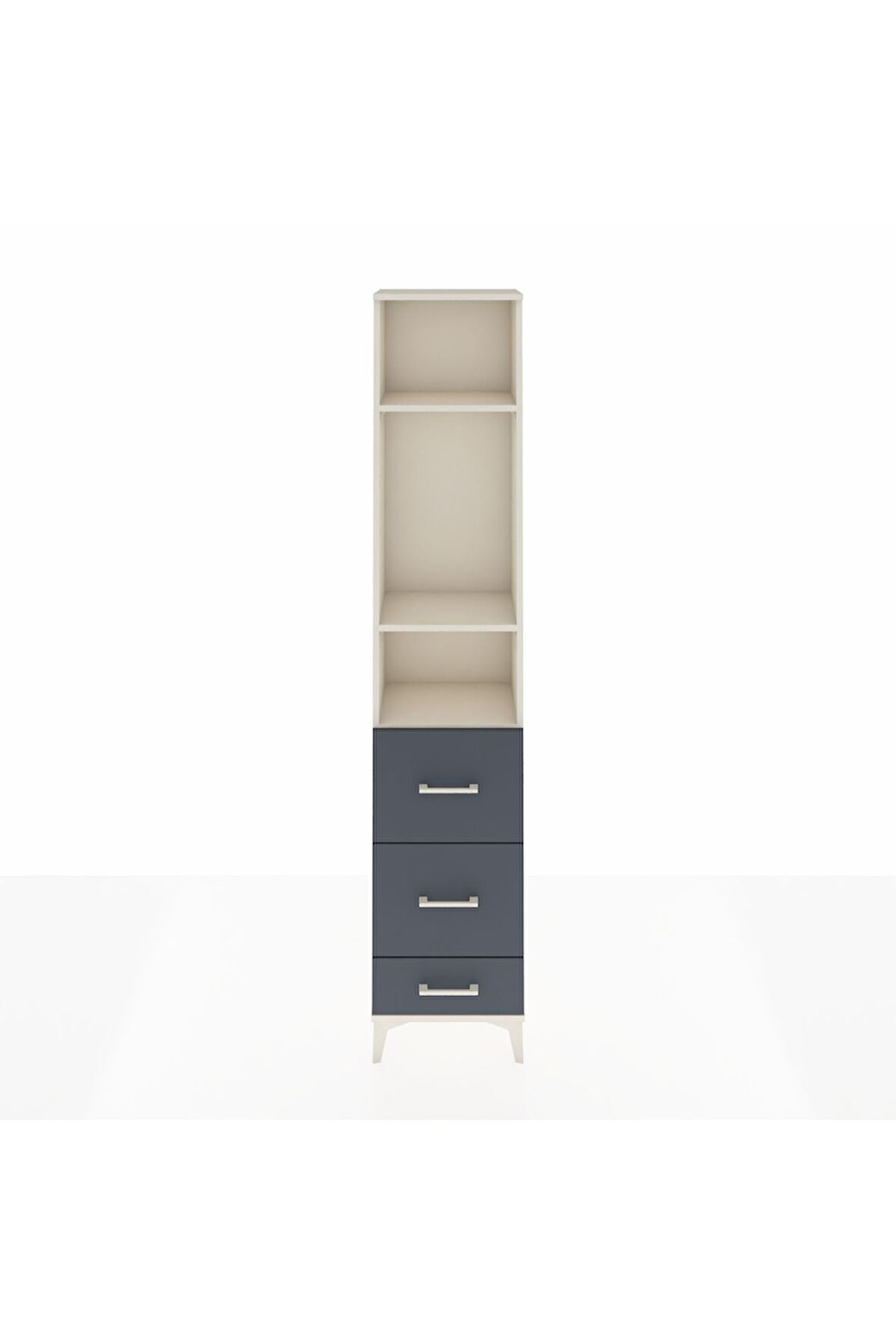 Arges Dolap 3 Raflı 3 Çekmeceli 44x30x221 Aytaşı-Antrasit
