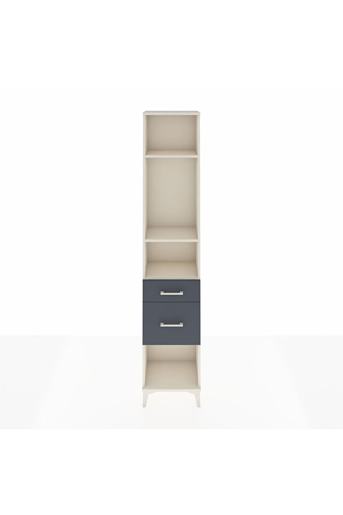 Arges Dolap 3 Raflı 2 Çekmeceli 44x30x221 Aytaşı-Antrasit