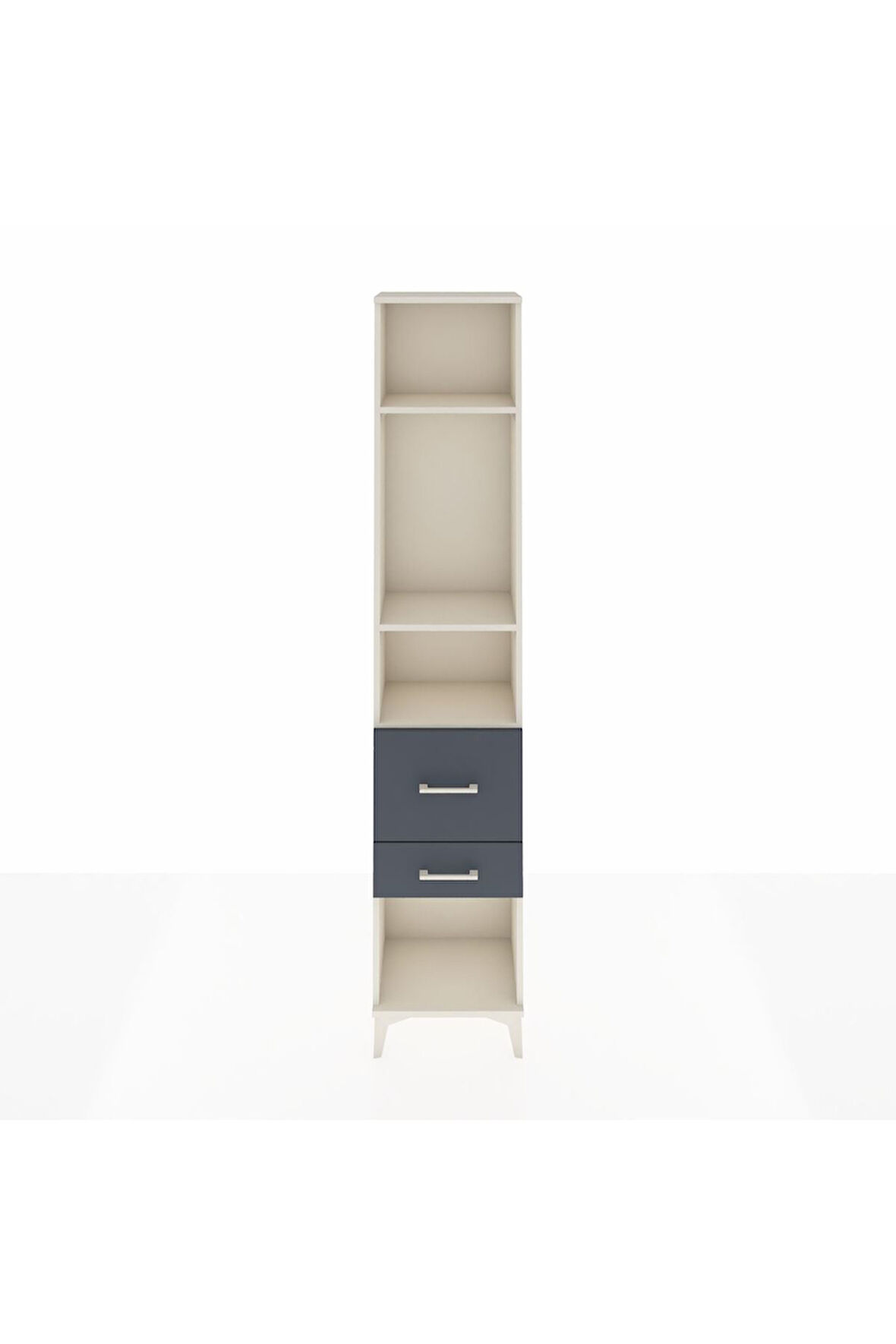 Arges Dolap 3 Raflı 2 Çekmeceli 44x30x221 Aytaşı-Antrasit