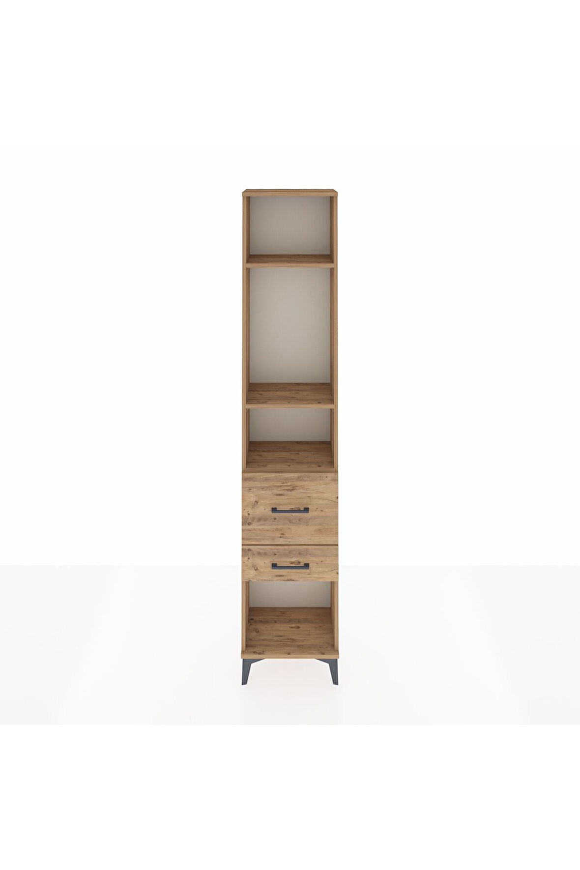 Arges Dolap 3 Raflı 2 Çekmeceli 44x30x221 Çam-Çam