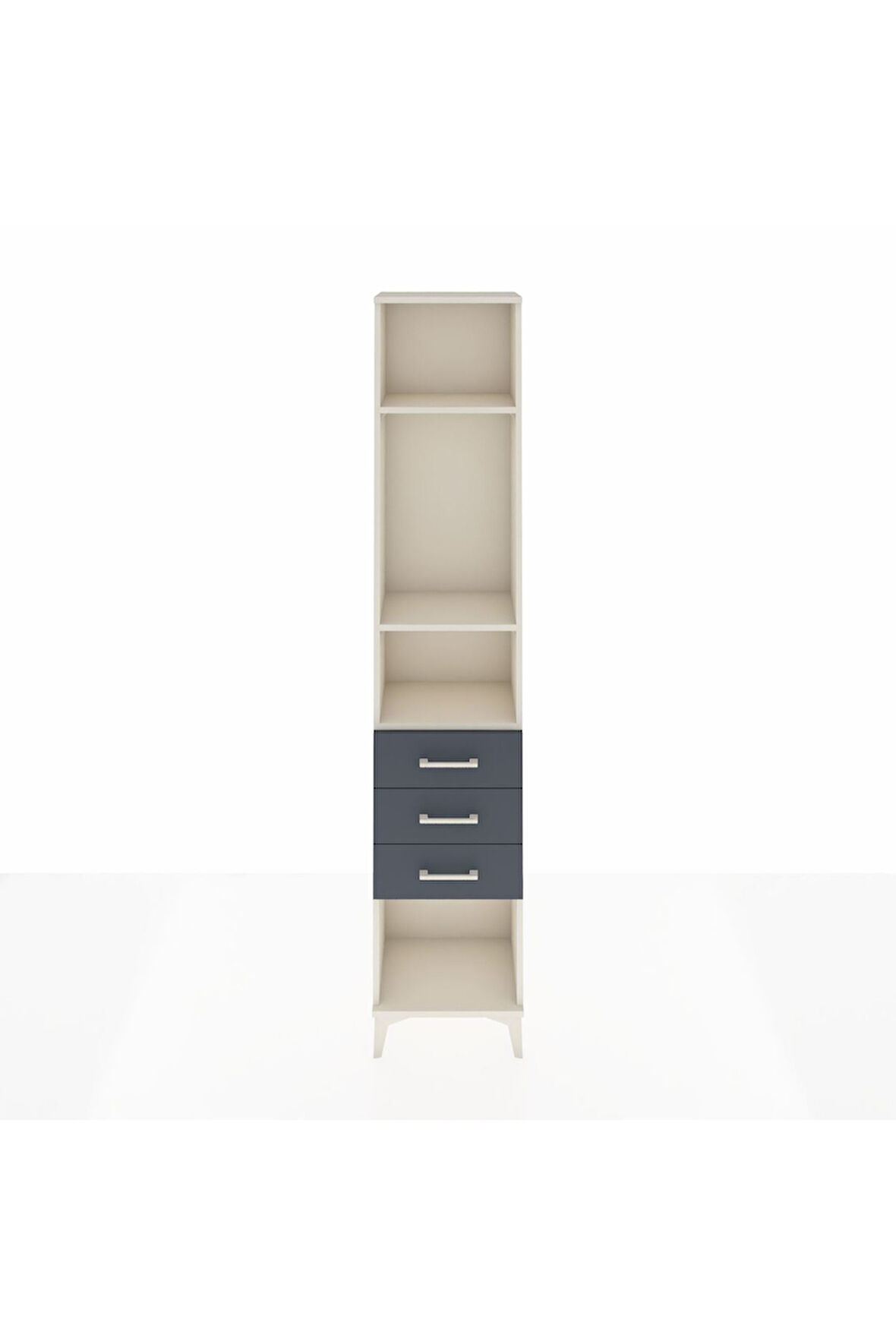 Arges Dolap 3 Raflı 3 Çekmeceli 44x30x221 Aytaşı-Antrasit