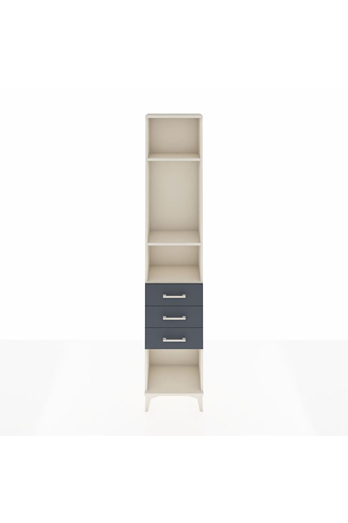 Arges Dolap 3 Raflı 3 Çekmeceli 44x30x221 Aytaşı-Antrasit