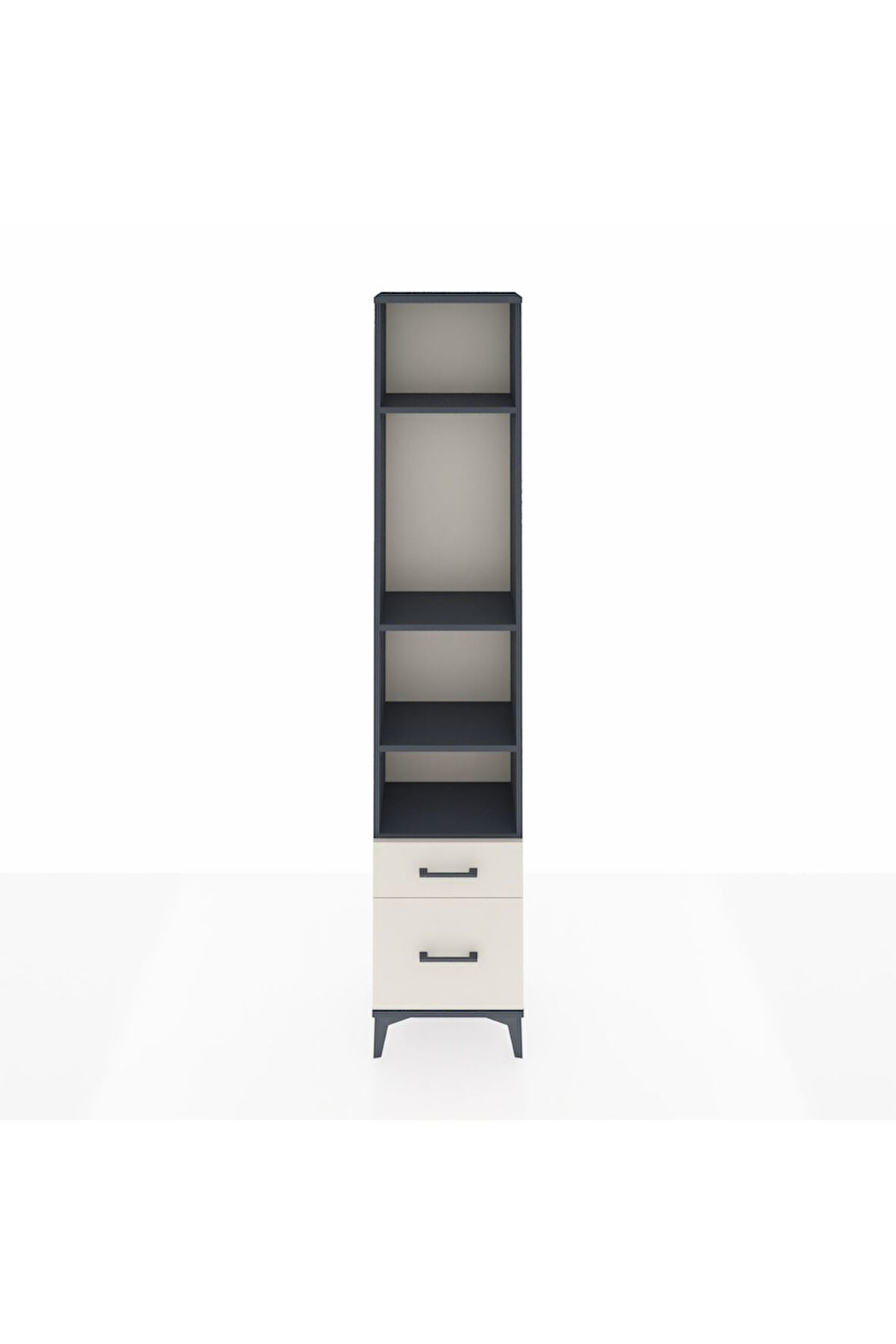 Arges Dolap 4 Raflı 2 Çekmeceli 44x30x221 Antrasit-Aytaşı