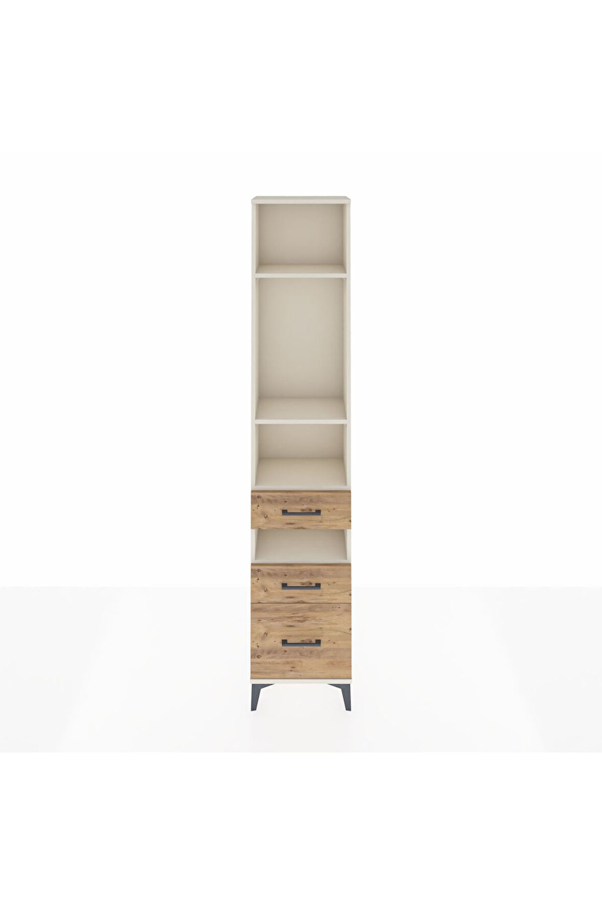 Arges Dolap 4 Raflı 3 Çekmeceli 44x30x221 Aytaşı-Çam