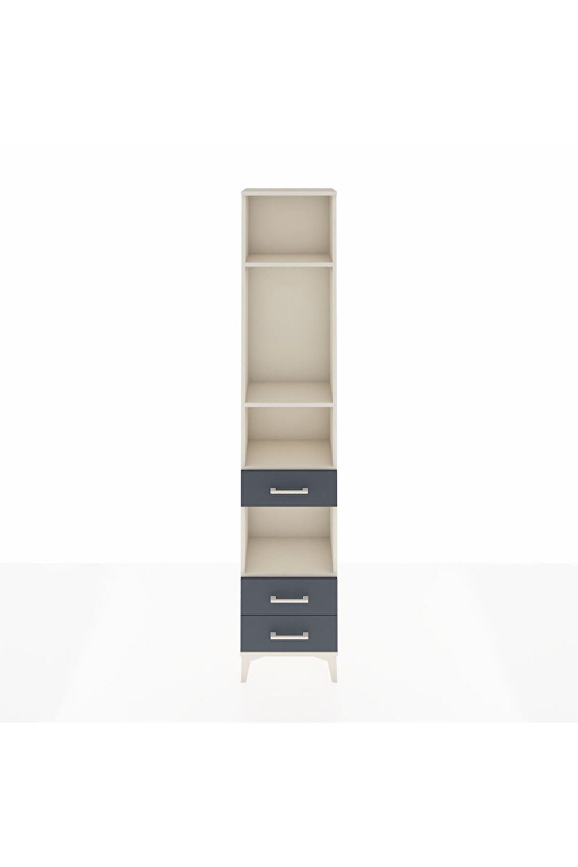 Arges Dolap 4 Raflı 3 Çekmeceli 44x30x221 Aytaşı-Antrasit