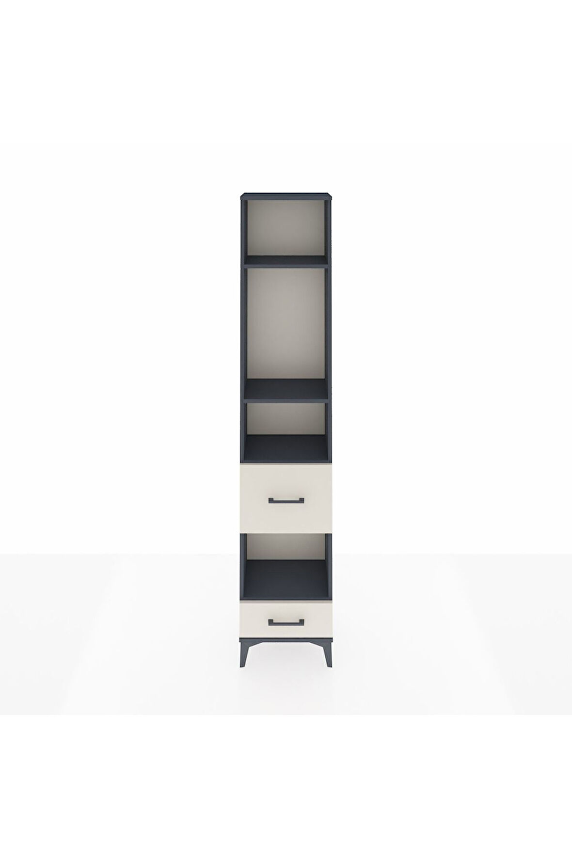 Arges Dolap 4 Raflı 2 Çekmeceli 44x30x221 Antrasit-Aytaşı