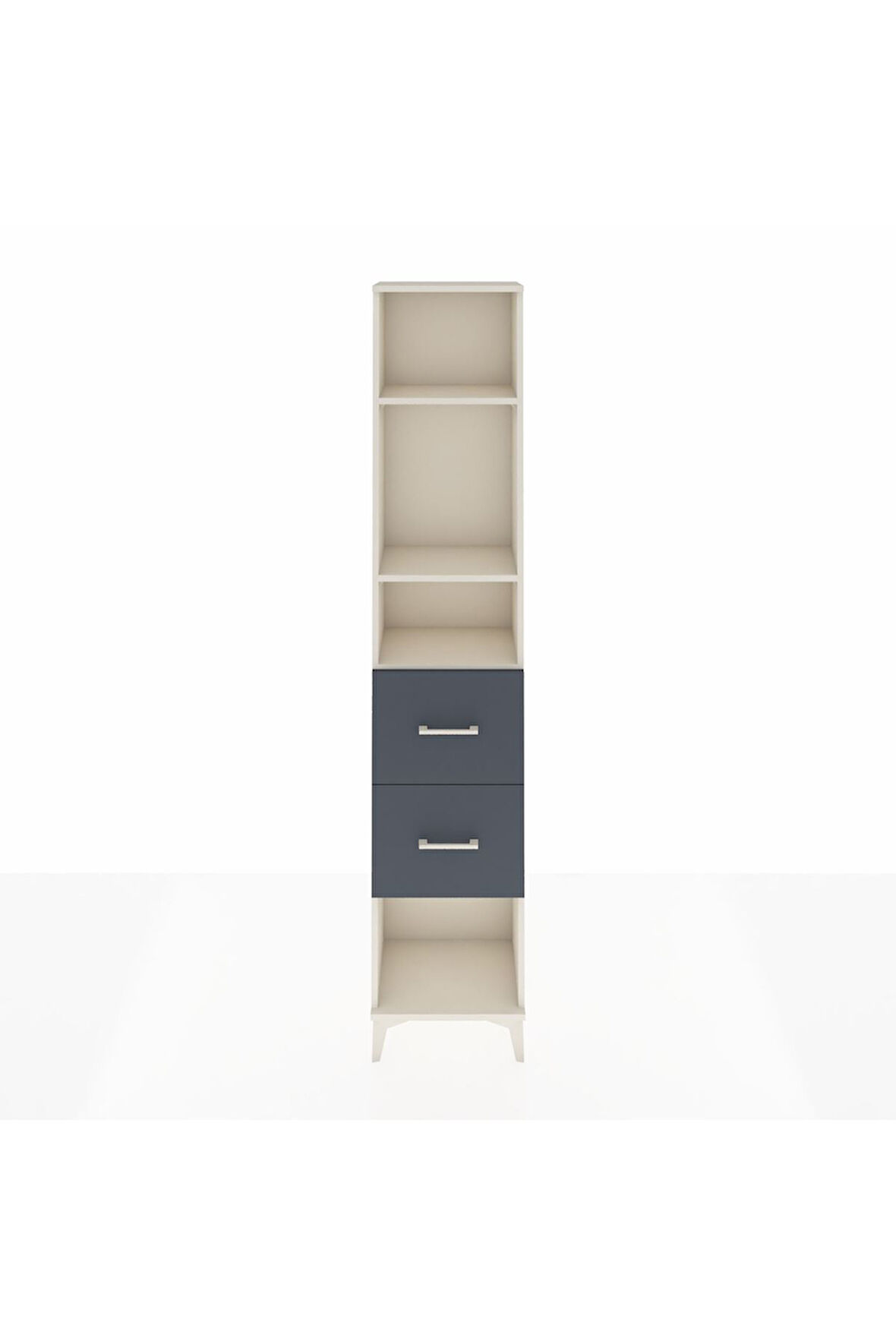 Arges Dolap 3 Raflı 2 Çekmeceli 44x30x221 Aytaşı-Antrasit