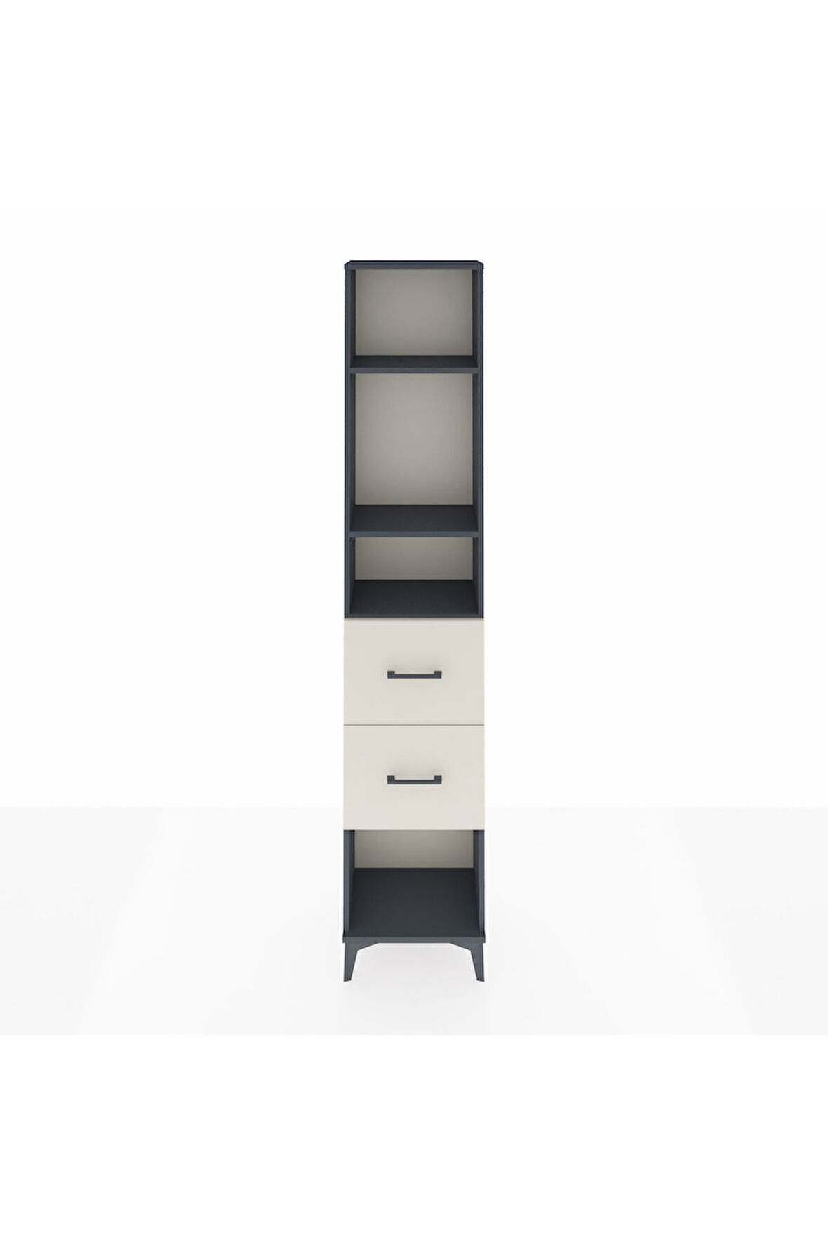 Arges Dolap 3 Raflı 2 Çekmeceli 44x30x221 Antrasit-Aytaşı