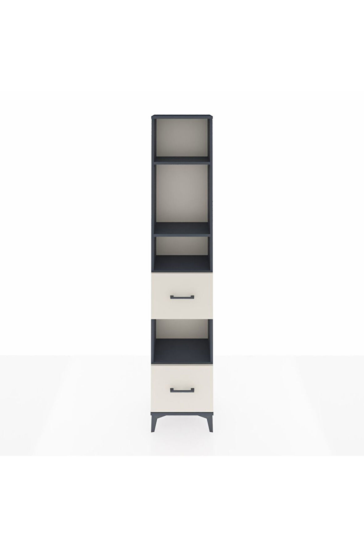 Arges Dolap 4 Raflı 2 Çekmeceli 44x30x221 Antrasit-Aytaşı