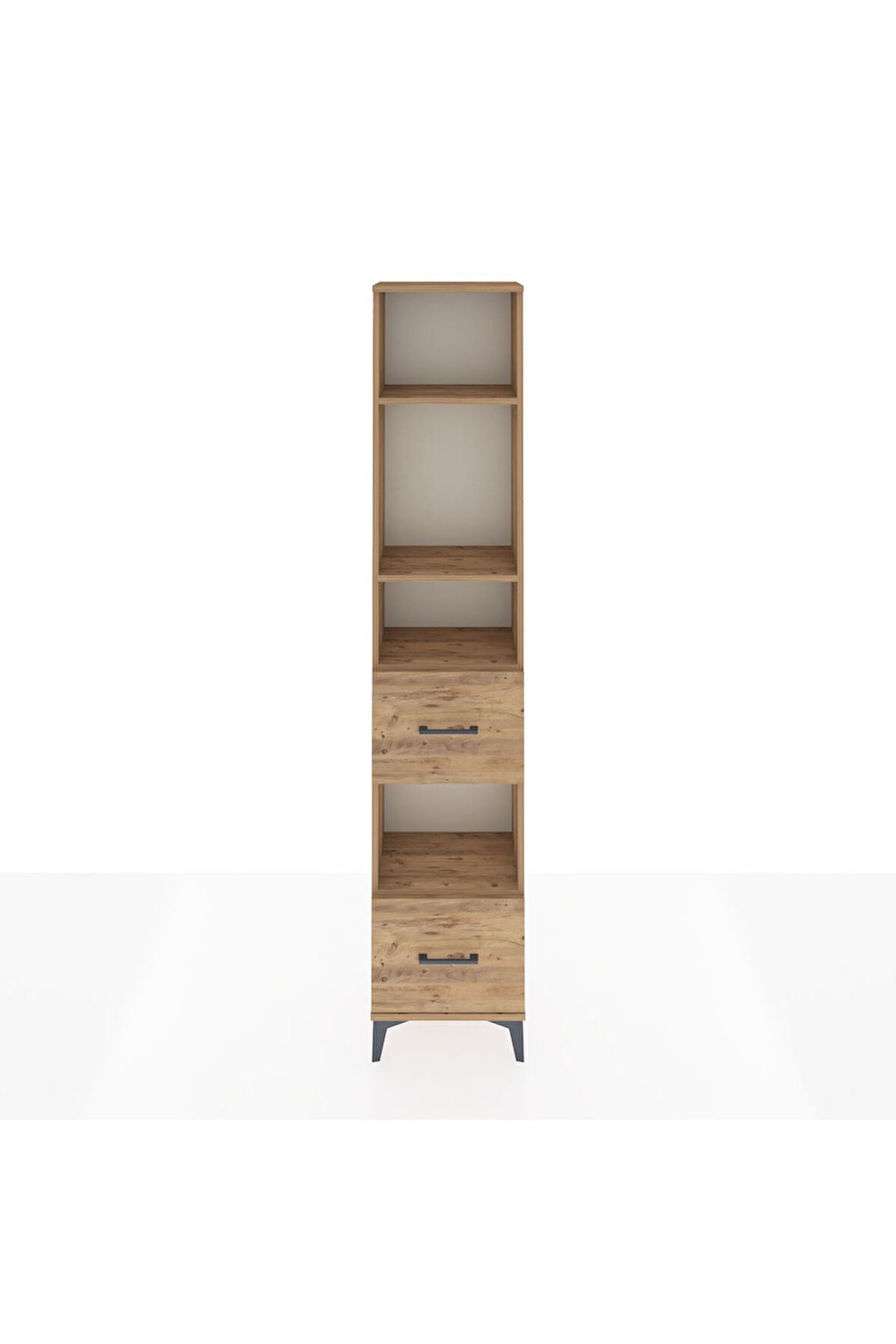 Arges Dolap 4 Raflı 2 Çekmeceli 44x30x221 Çam-Çam