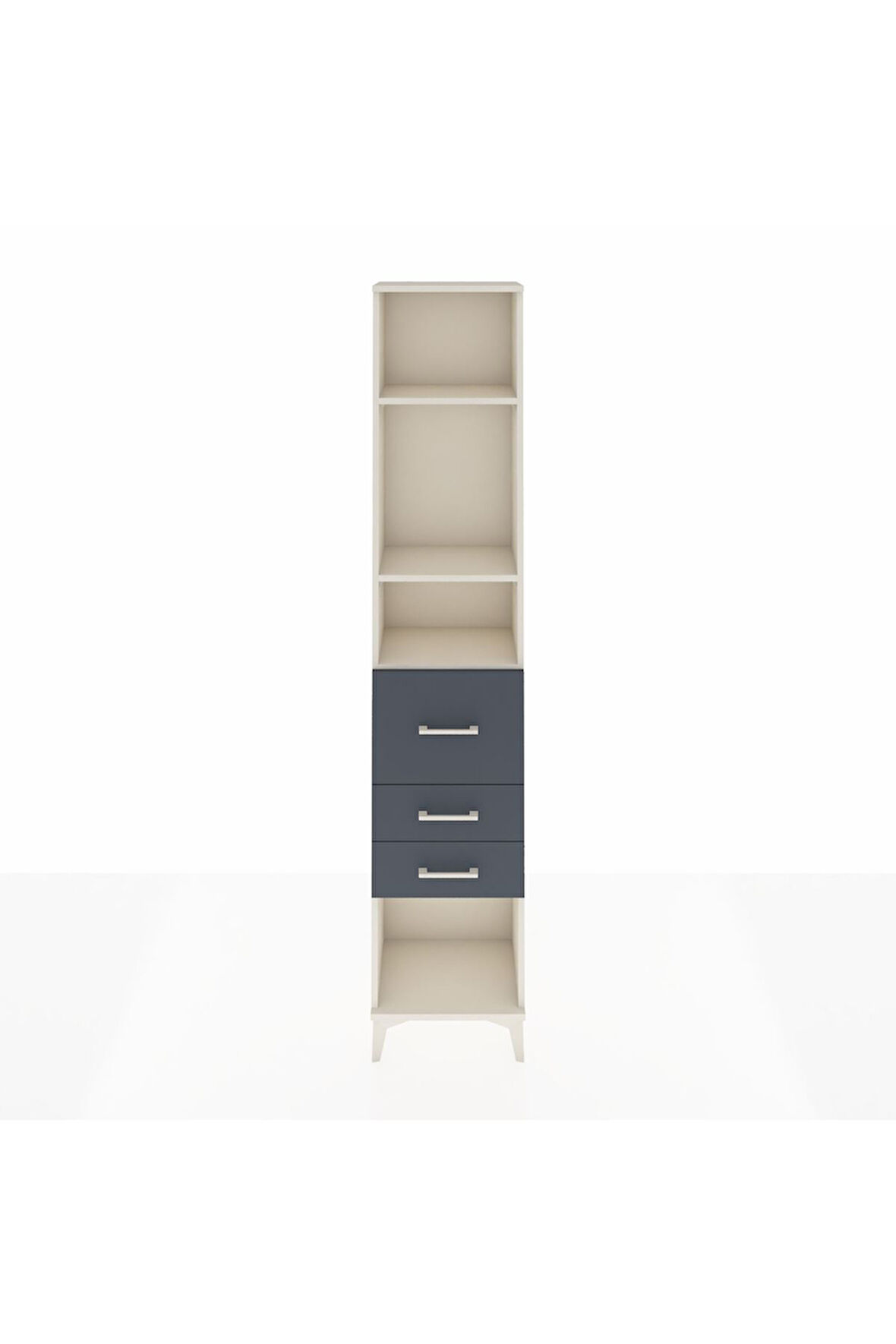 Arges Dolap 3 Raflı 3 Çekmeceli 44x30x221 Aytaşı-Antrasit