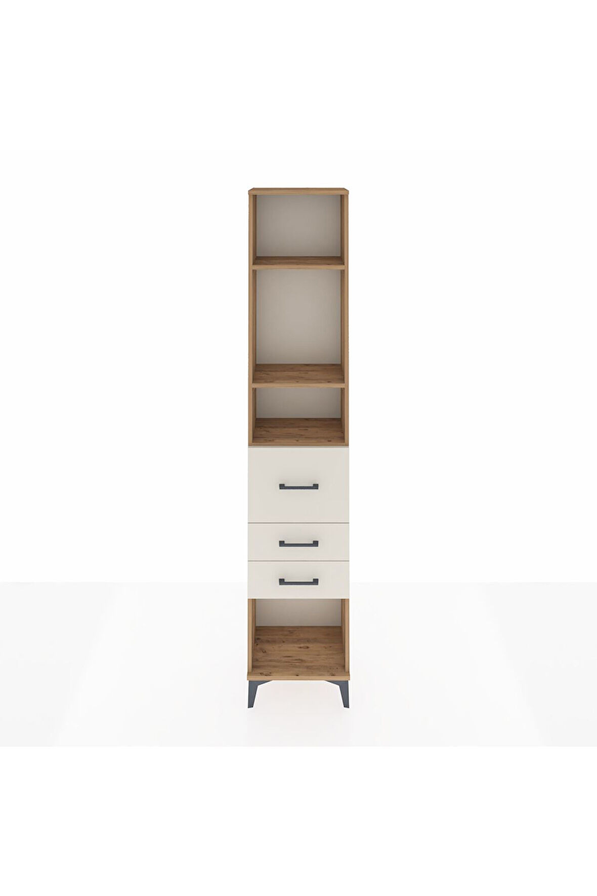 Arges Dolap 3 Raflı 3 Çekmeceli 44x30x221 Çam-Aytaşı