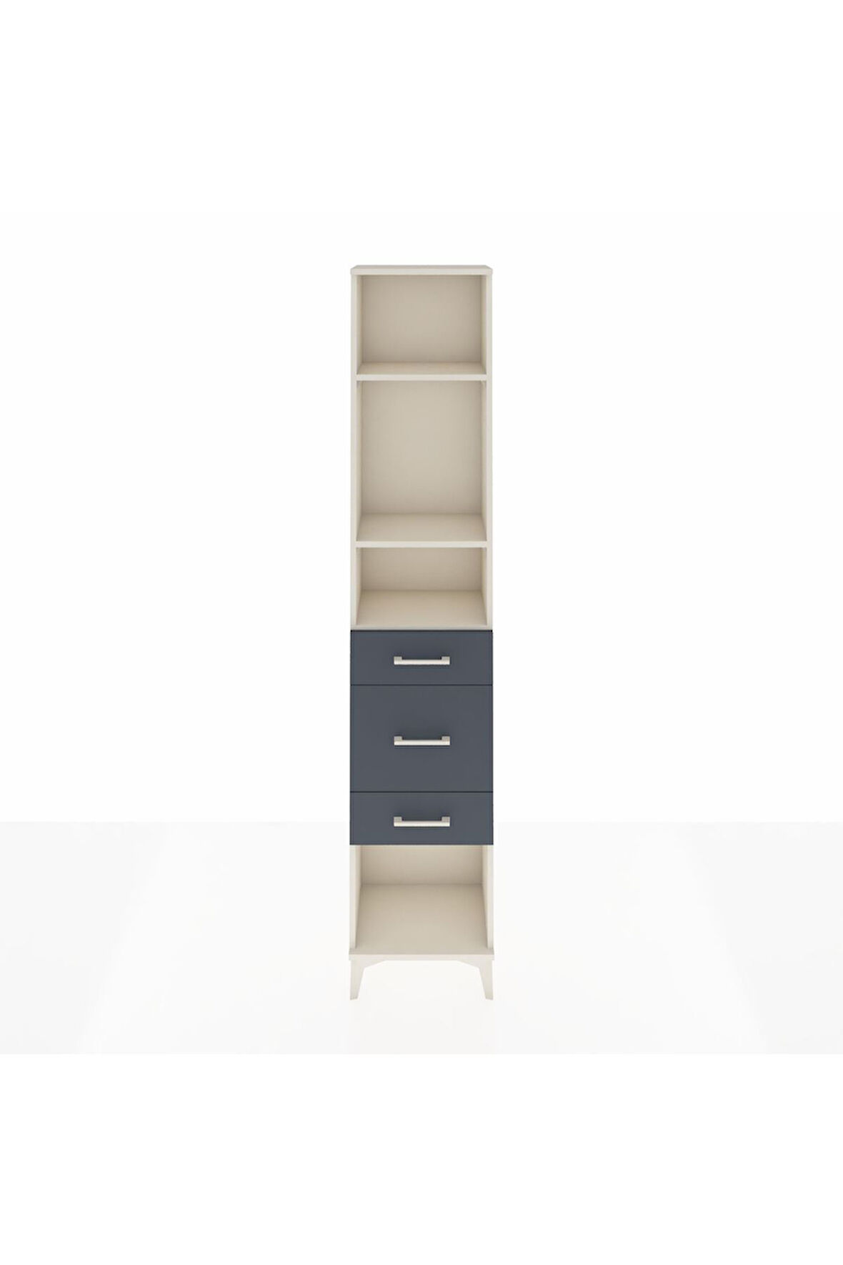 Arges Dolap 3 Raflı 3 Çekmeceli 44x30x221 Aytaşı-Antrasit