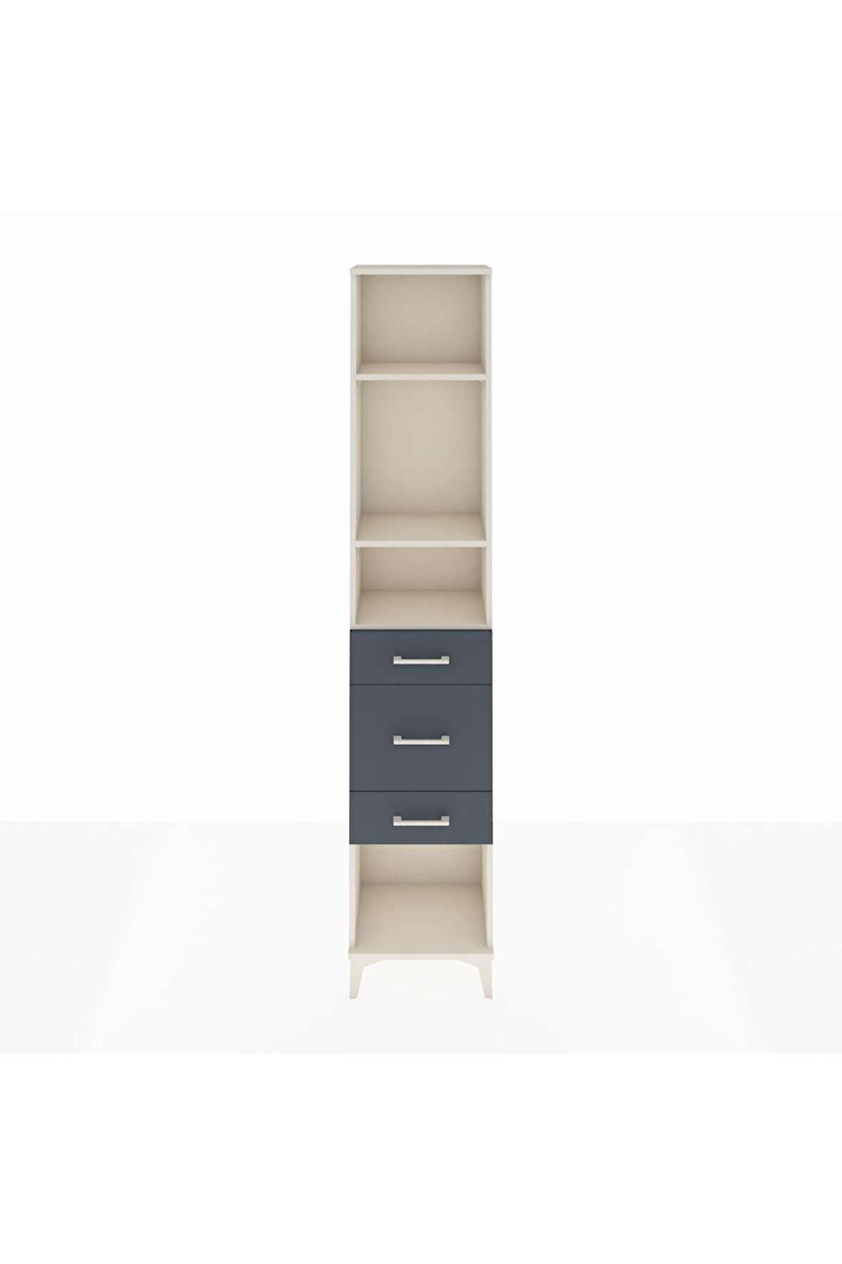 Arges Dolap 3 Raflı 3 Çekmeceli 44x30x221 Aytaşı-Antrasit