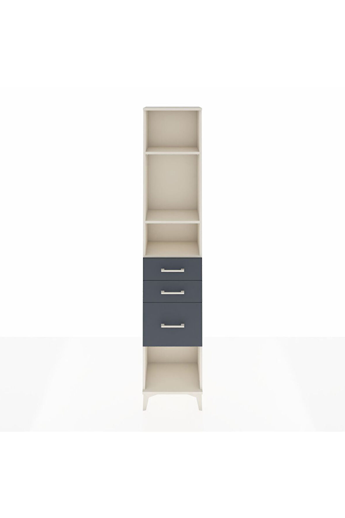 Arges Dolap 3 Raflı 3 Çekmeceli 44x30x221 Aytaşı-Antrasit