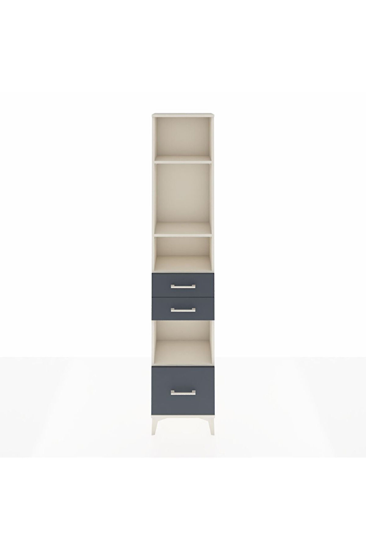 Arges Dolap 4 Raflı 3 Çekmeceli 44x30x221 Aytaşı-Antrasit