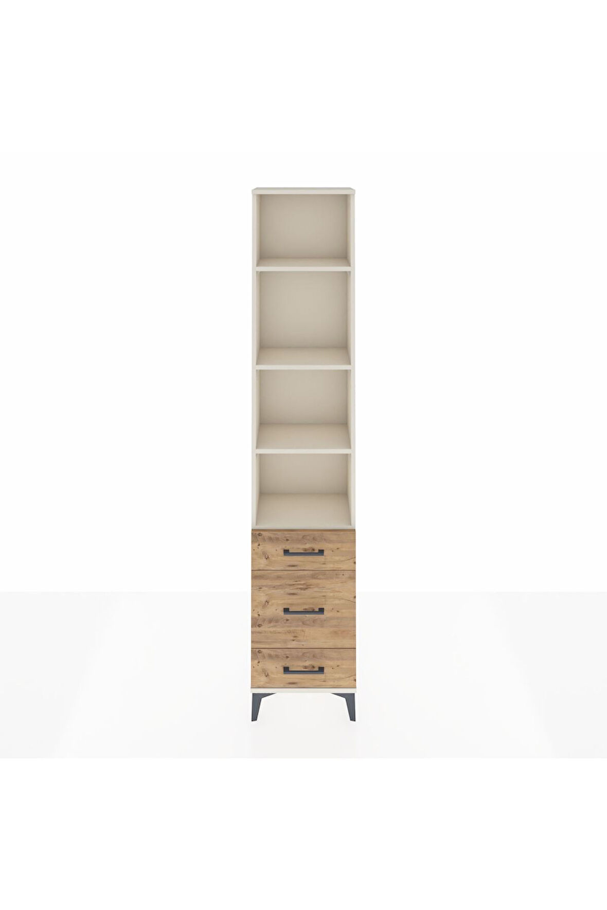 Arges Dolap 4 Raflı 3 Çekmeceli 44x30x221 Aytaşı-Çam